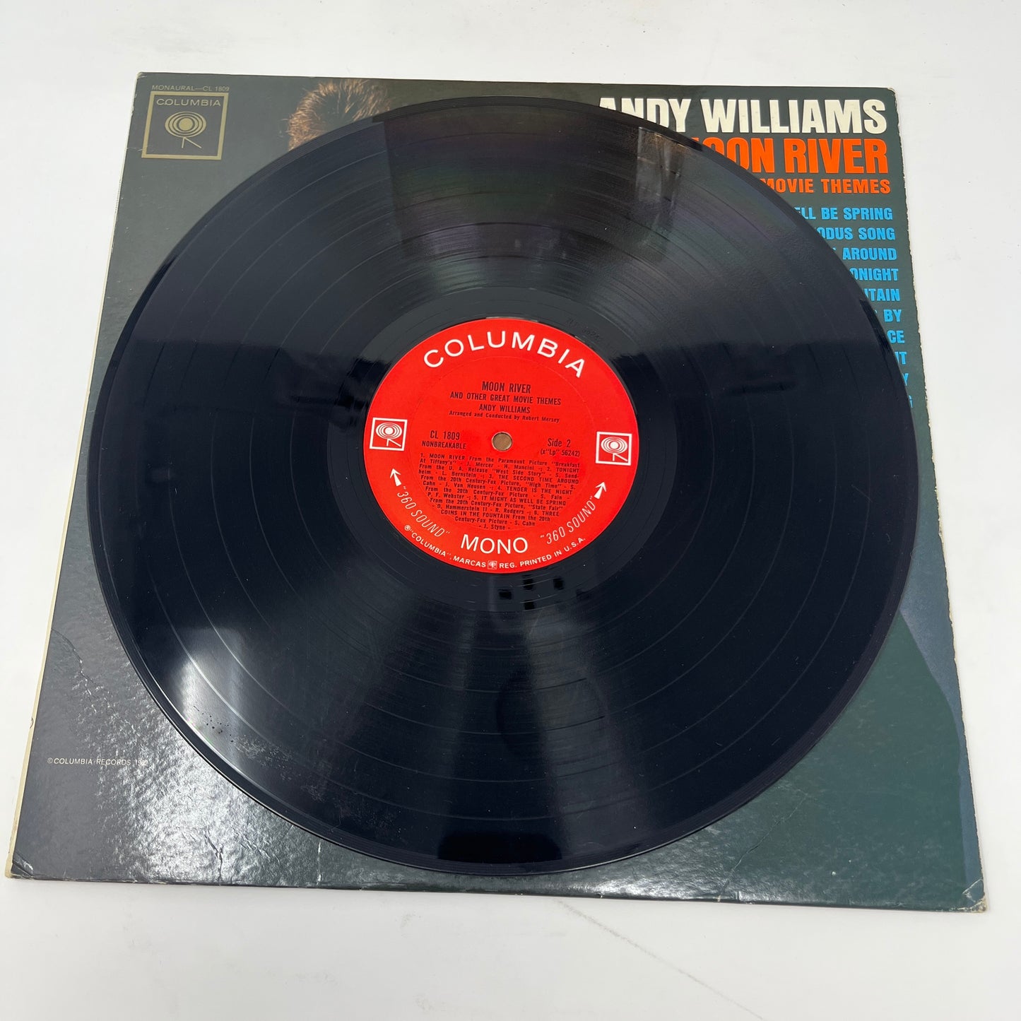 Andy Williams : Moon River & Other Great Movie Themes (LP,Repress,Mono)