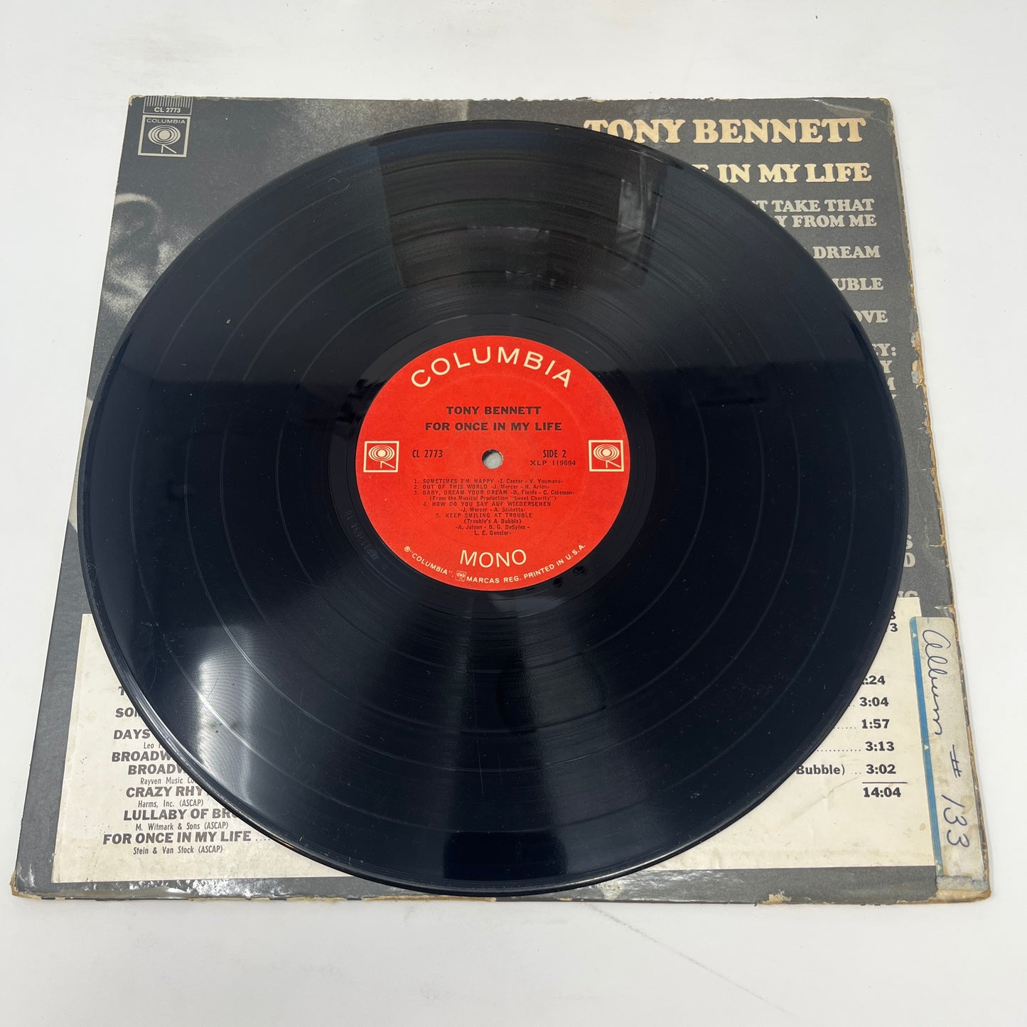 Tony Bennett : For Once In My Life (LP,Album,Mono)