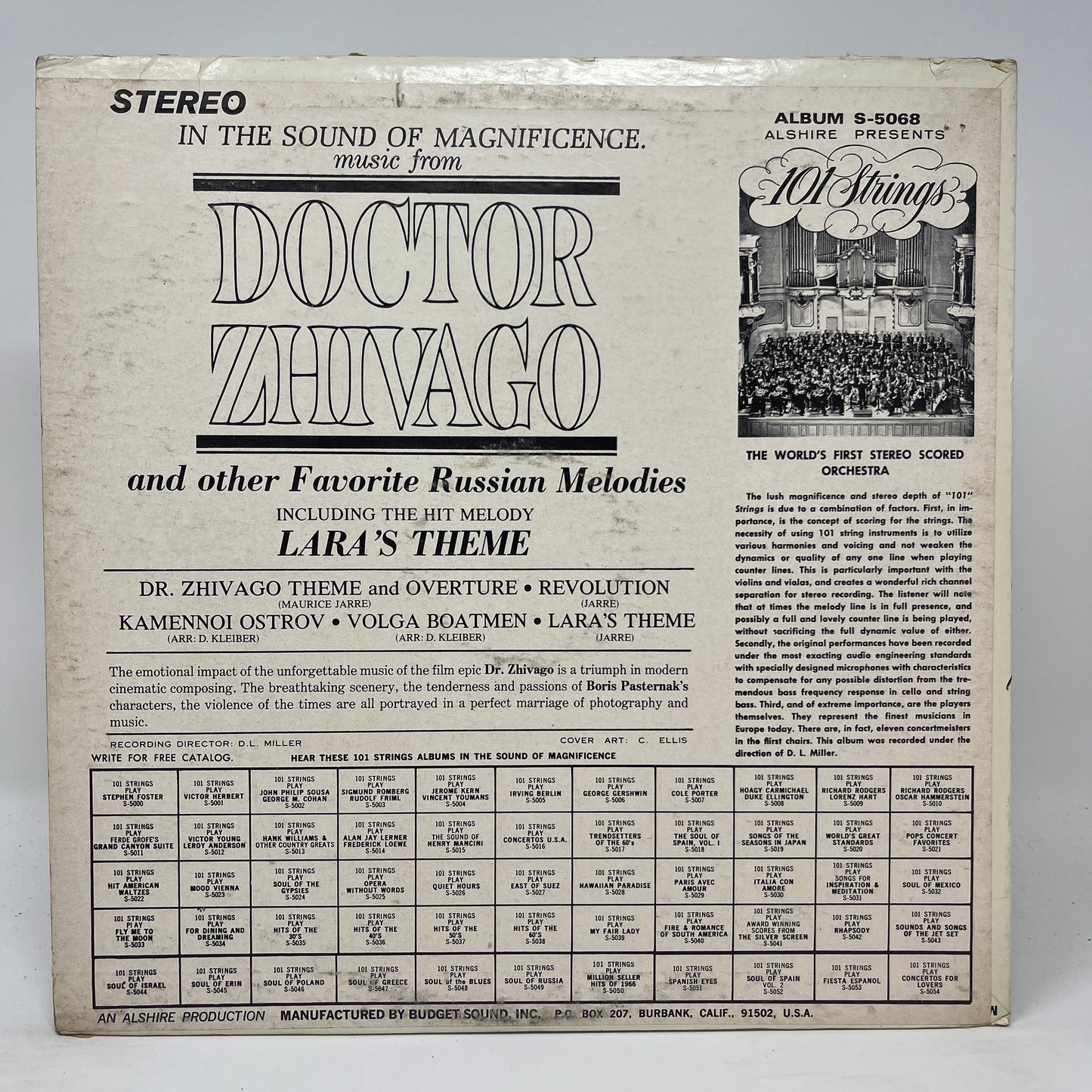 101 Strings : Music From Doctor Zhivago With Other Favorite Russian Melodies (LP,Stereo)