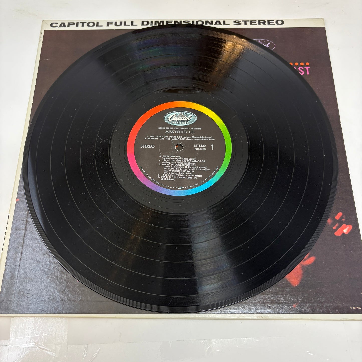 Peggy Lee : Basin Street East Proudly Presents Miss Peggy Lee Recorded At The Fabulous New York Club (LP,Album,Stereo)