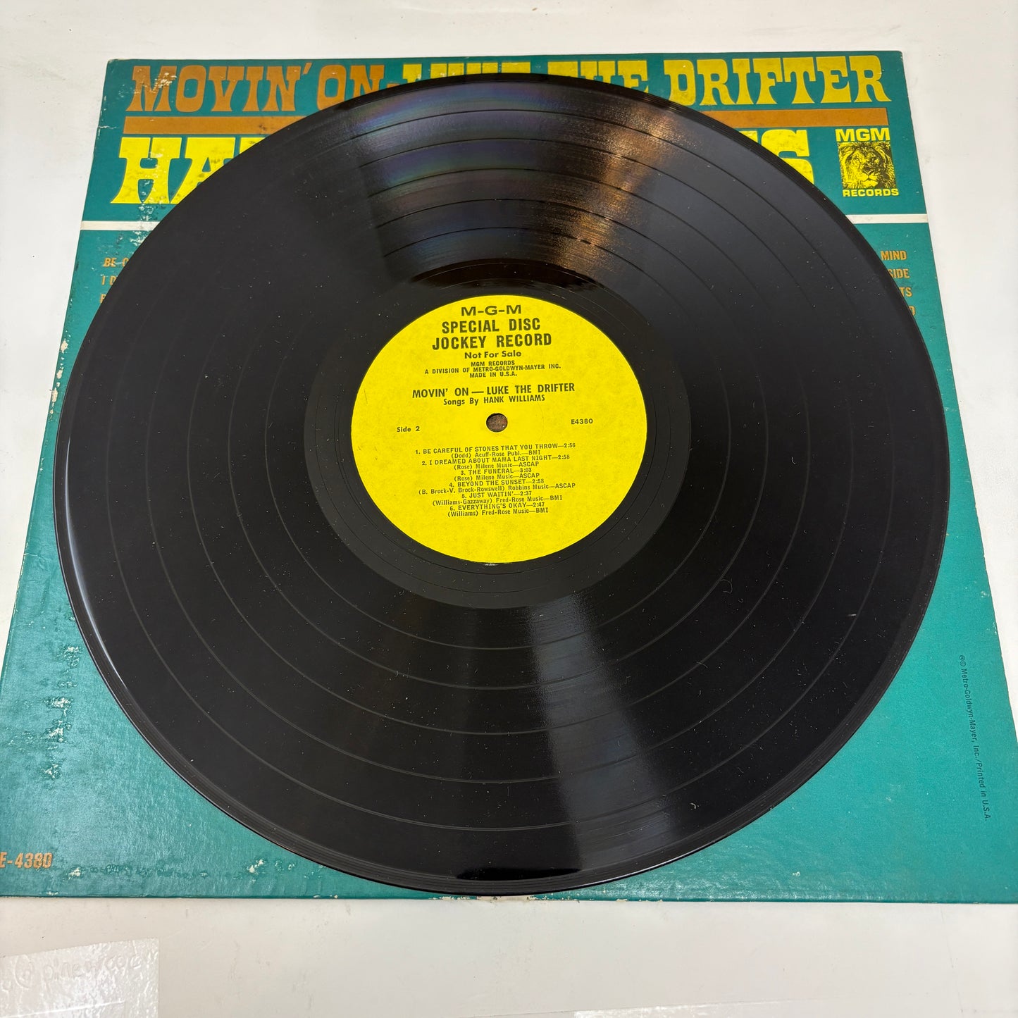 Hank Williams : Movin' On (LP,Compilation,Promo,Reissue,Mono)