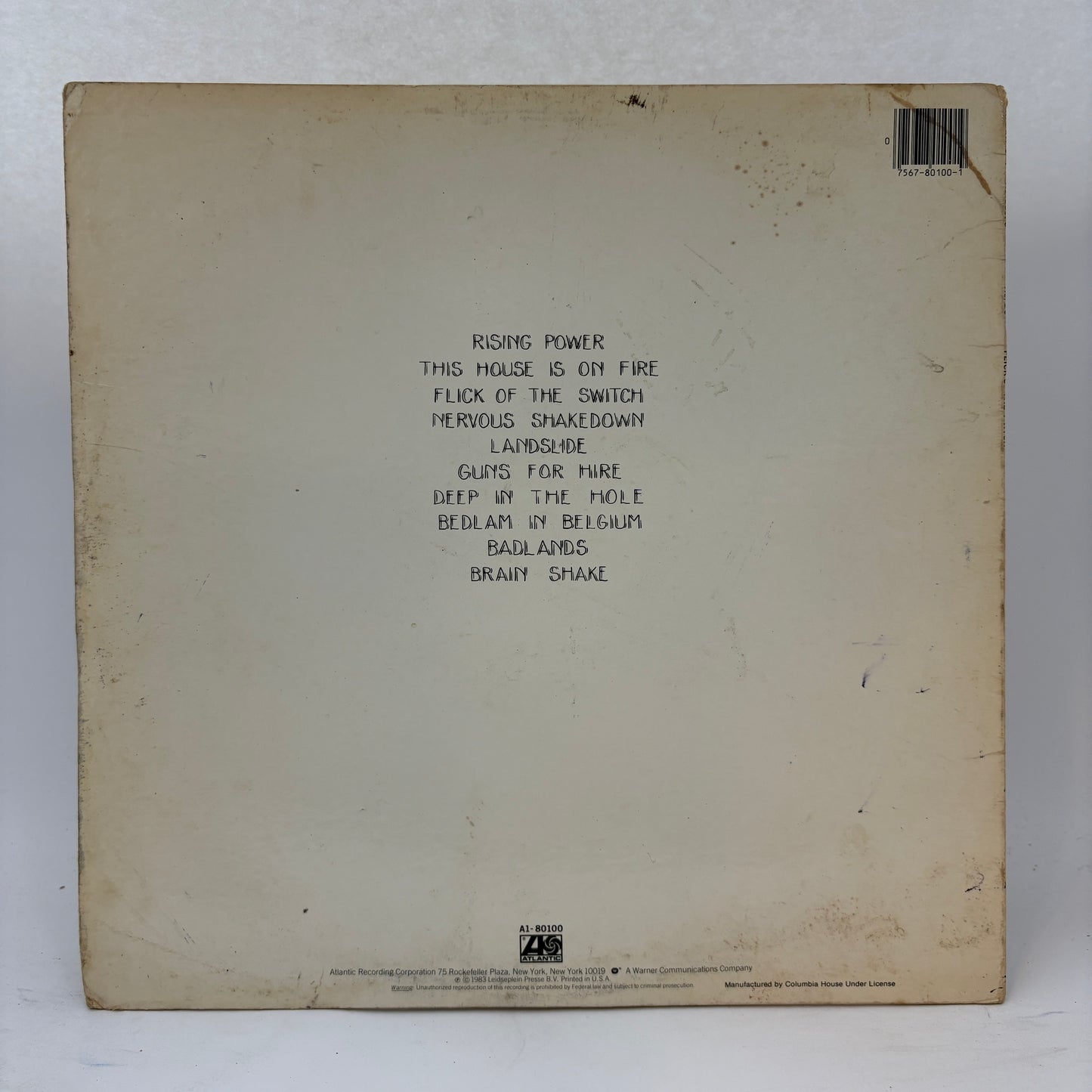 AC/DC : Flick Of The Switch (LP,Album,Club Edition,Stereo)