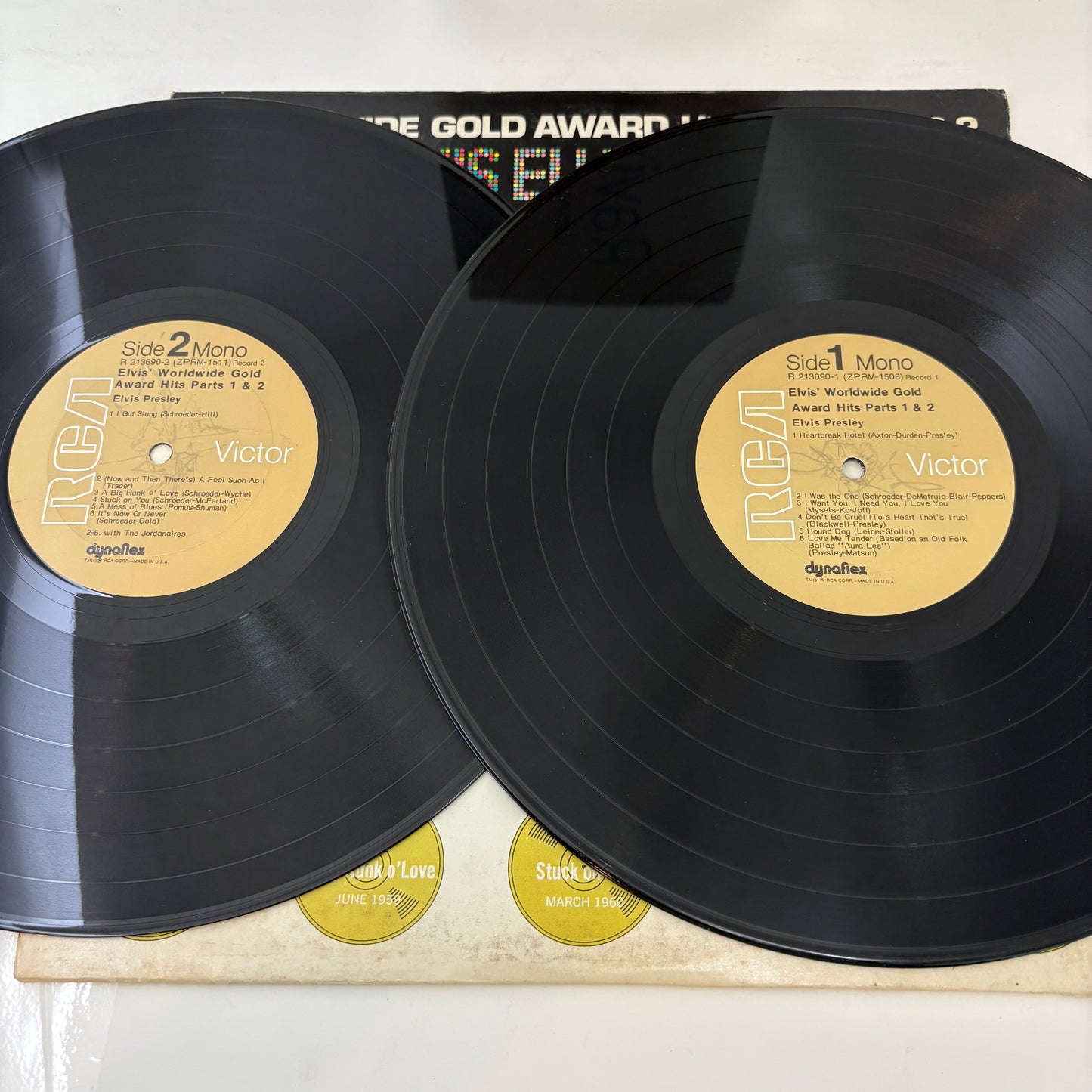 Elvis Presley : Worldwide Gold Award Hits, Parts 1 & 2 (LP,Compilation,Mono,Repress)