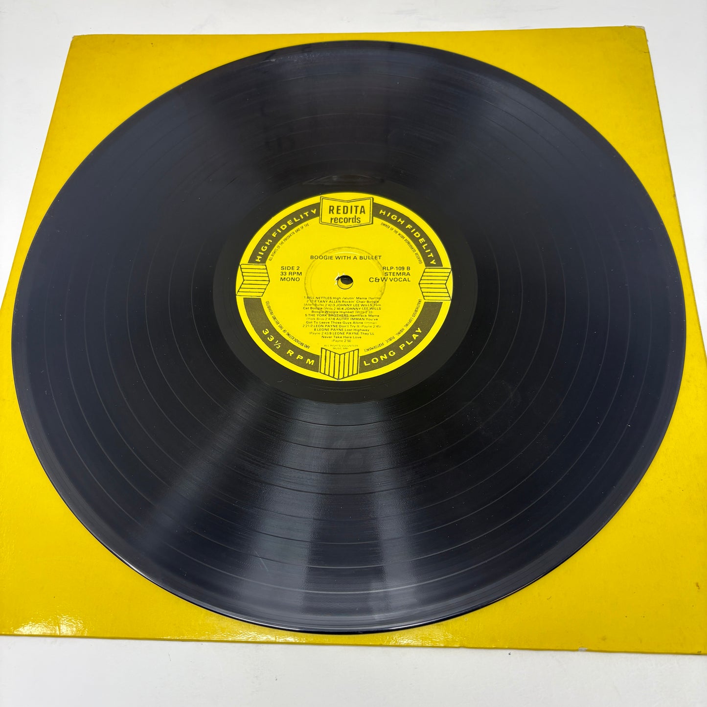 Various : Nashville Country Rock: Boogie With A Bullet (LP,Compilation,Mono)