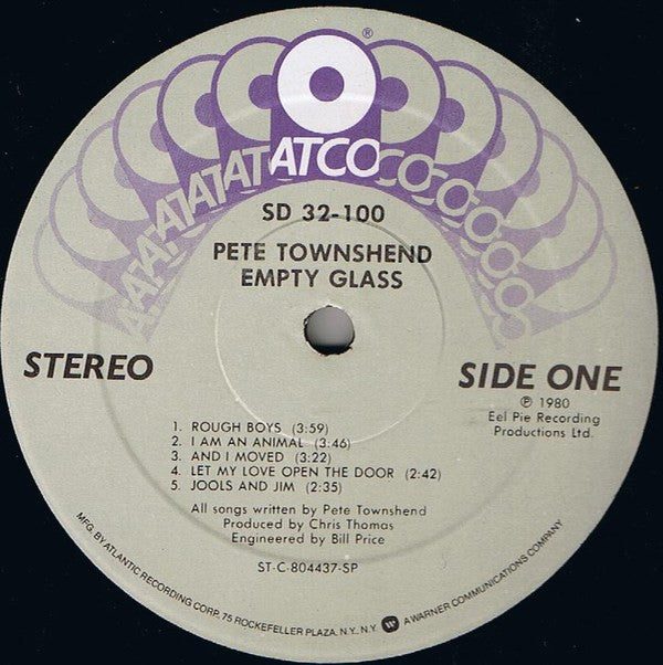 Pete Townshend : Empty Glass (LP,Album)