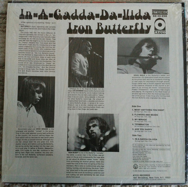 Iron Butterfly : In-A-Gadda-Da-Vida (LP,Album,Misprint,Reissue,Stereo)