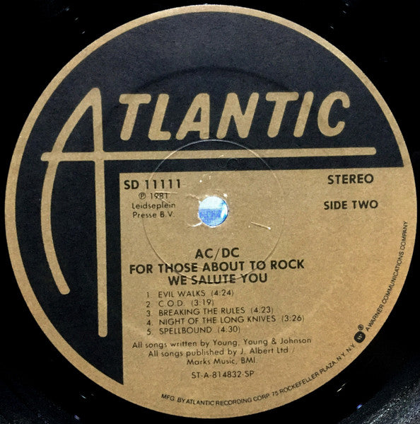AC/DC : For Those About To Rock (We Salute You) (LP,Album,Stereo)