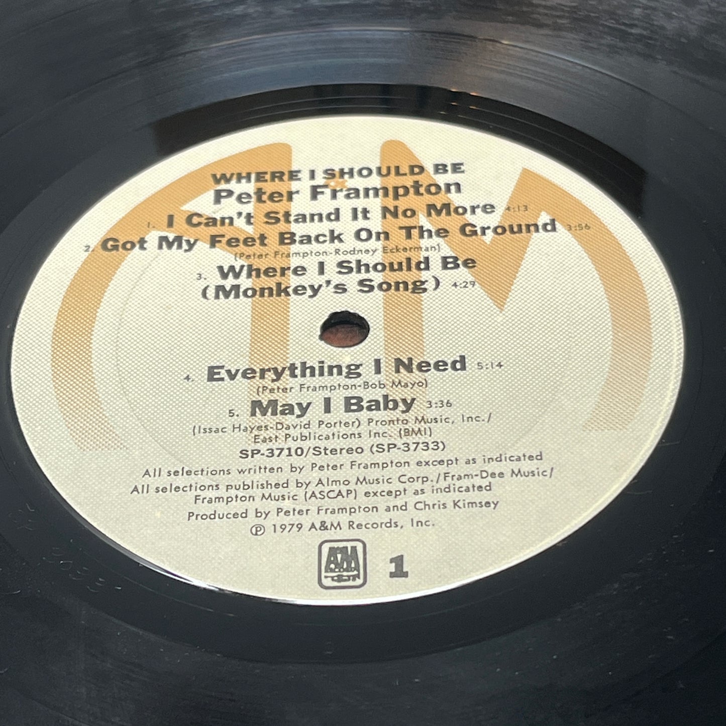 Peter Frampton : Where I Should Be (LP,Album,Stereo)