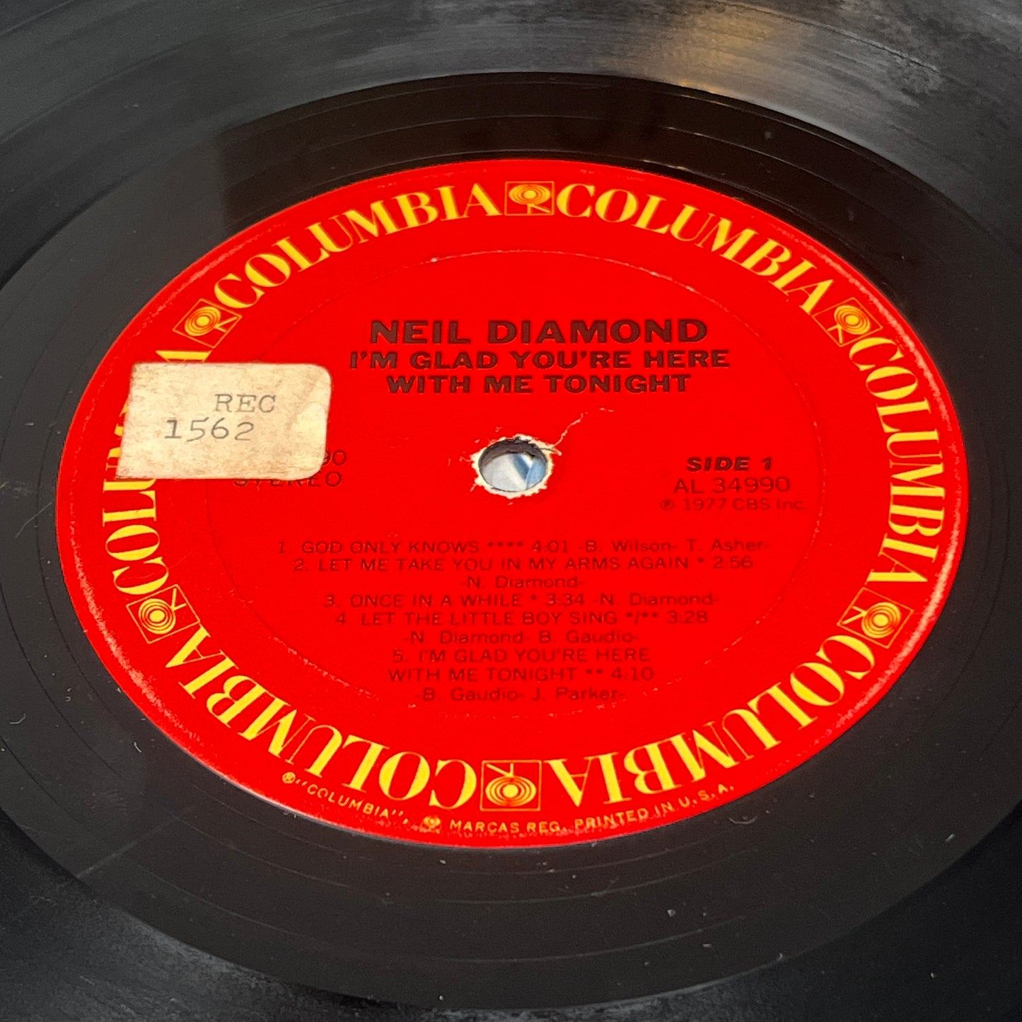 Neil Diamond : I'm Glad You're Here With Me Tonight (LP,Album)