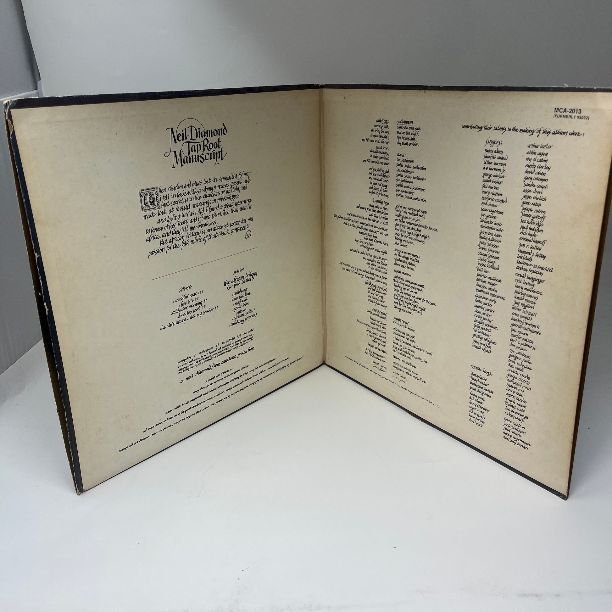 Neil Diamond : Tap Root Manuscript (LP,Album,Reissue)