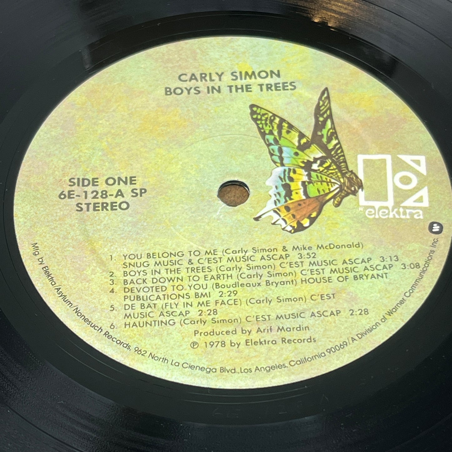 Carly Simon : Boys In The Trees (LP,Album,Promo)