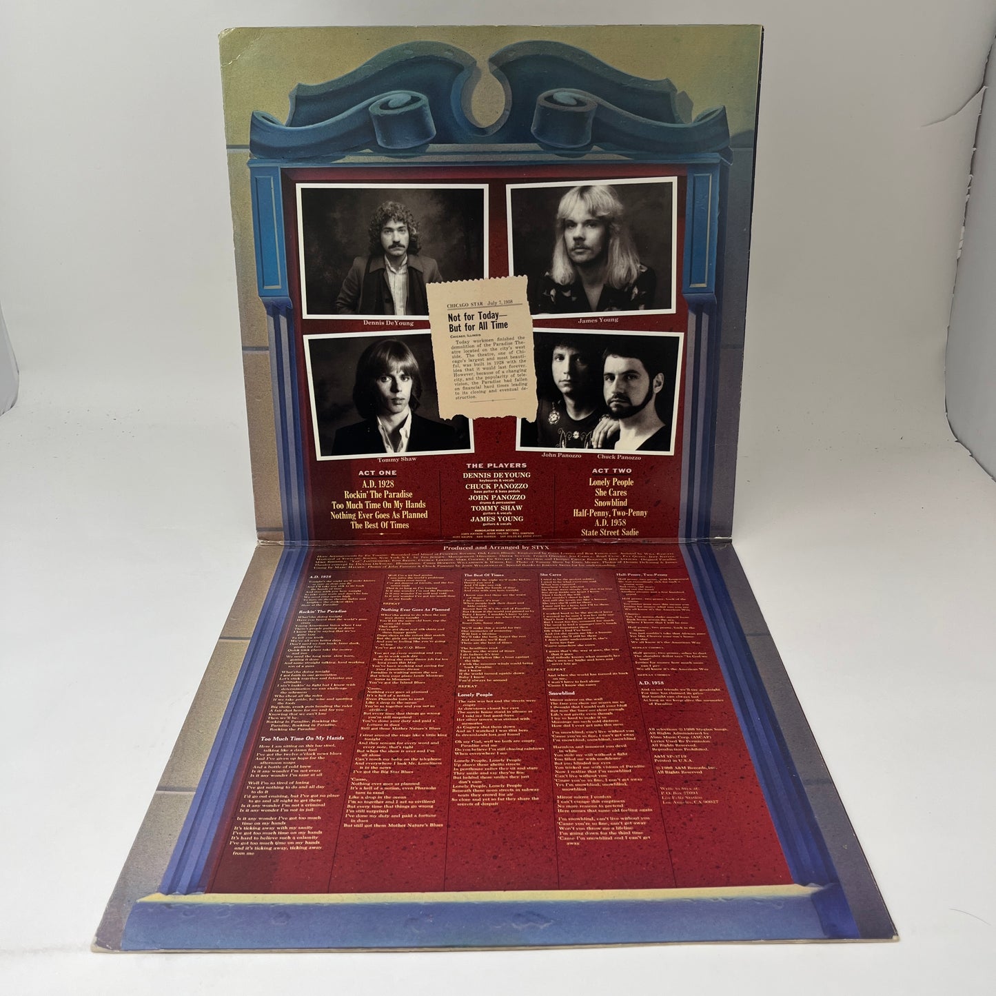 Styx : Paradise Theatre (LP,Album,Etched)