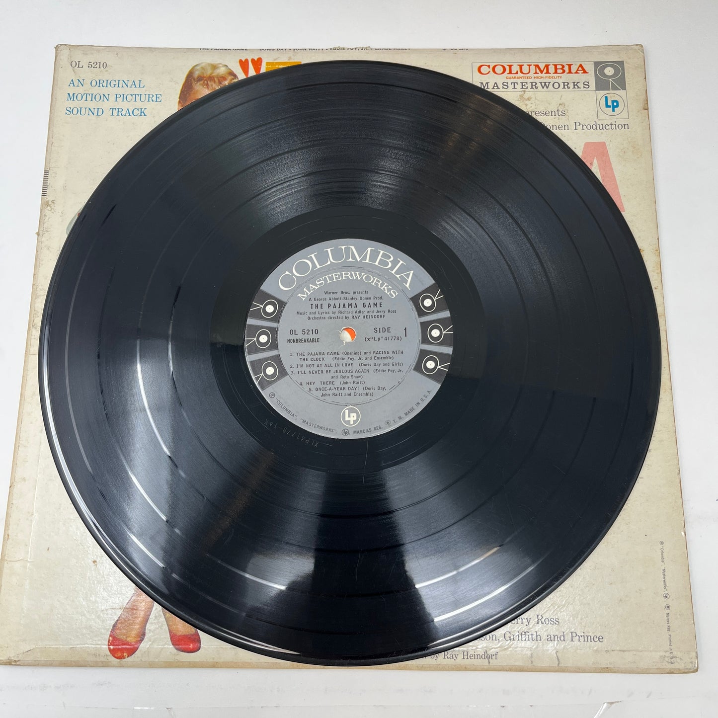 Doris Day, John Raitt, Eddie Foy, Jr., Carol Haney : Original Motion Picture Sound Track "The Pajama Game" (LP,Album,Mono)