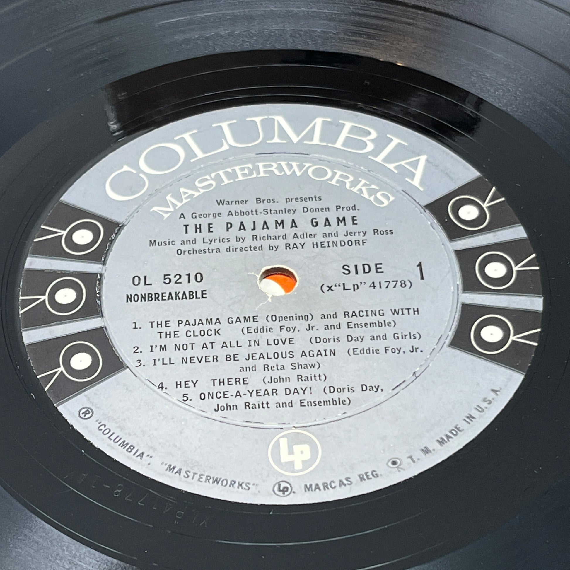 Doris Day, John Raitt, Eddie Foy, Jr., Carol Haney : Original Motion Picture Sound Track "The Pajama Game" (LP,Album,Mono)