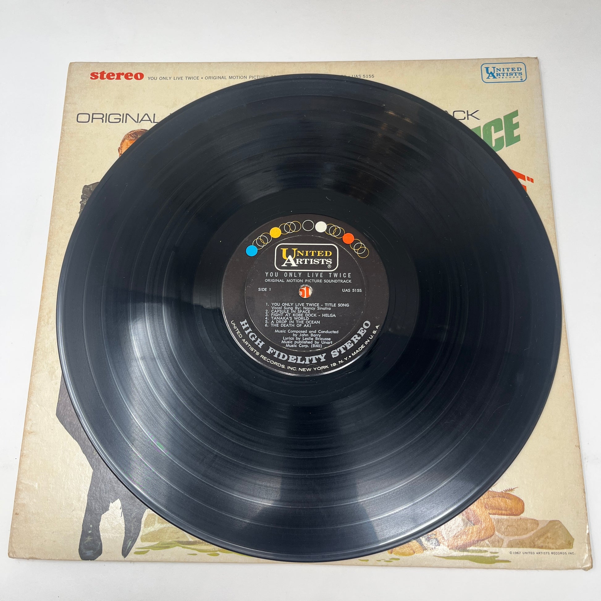 John Barry : You Only Live Twice (Original Motion Picture Soundtrack) (LP,Album,Stereo)