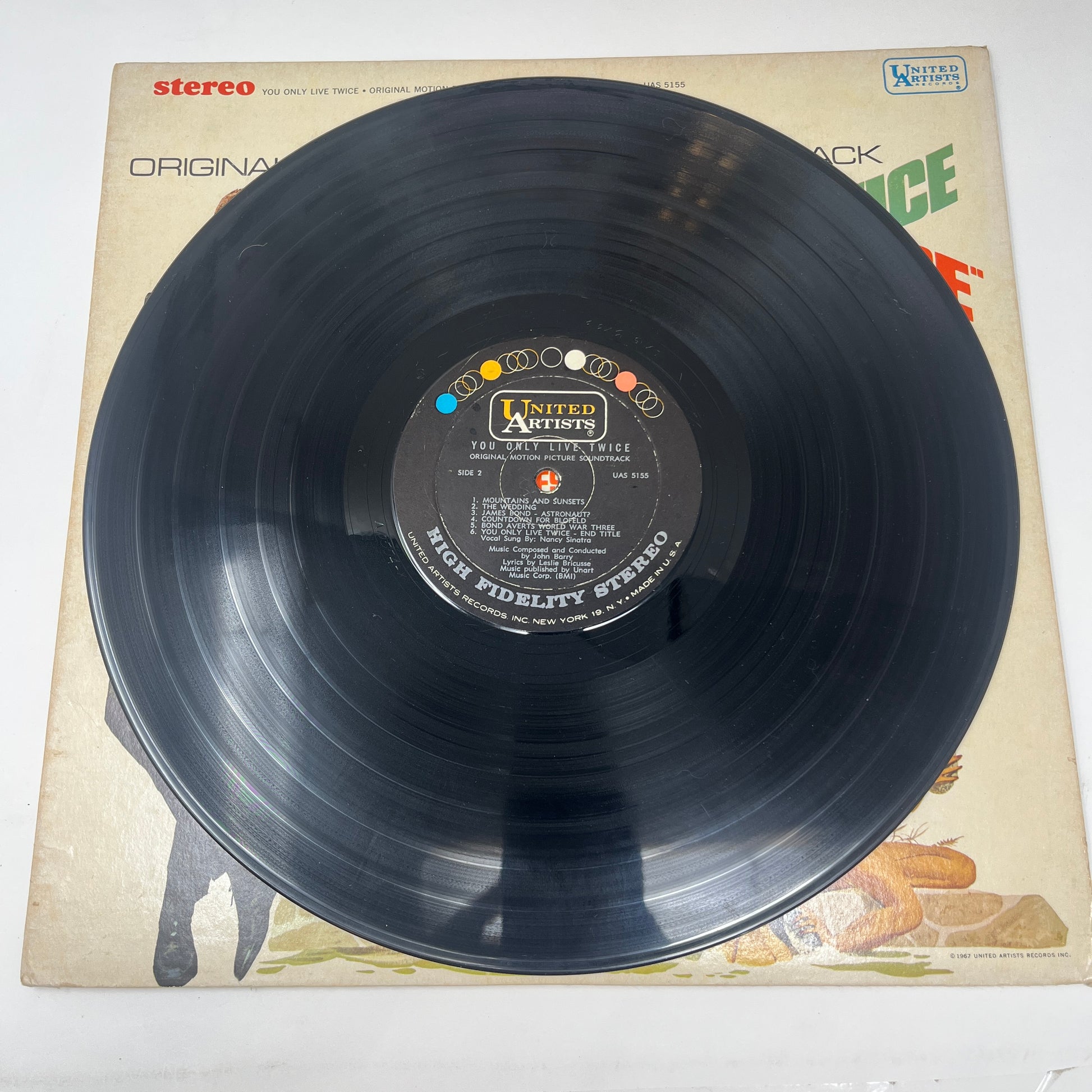 John Barry : You Only Live Twice (Original Motion Picture Soundtrack) (LP,Album,Stereo)