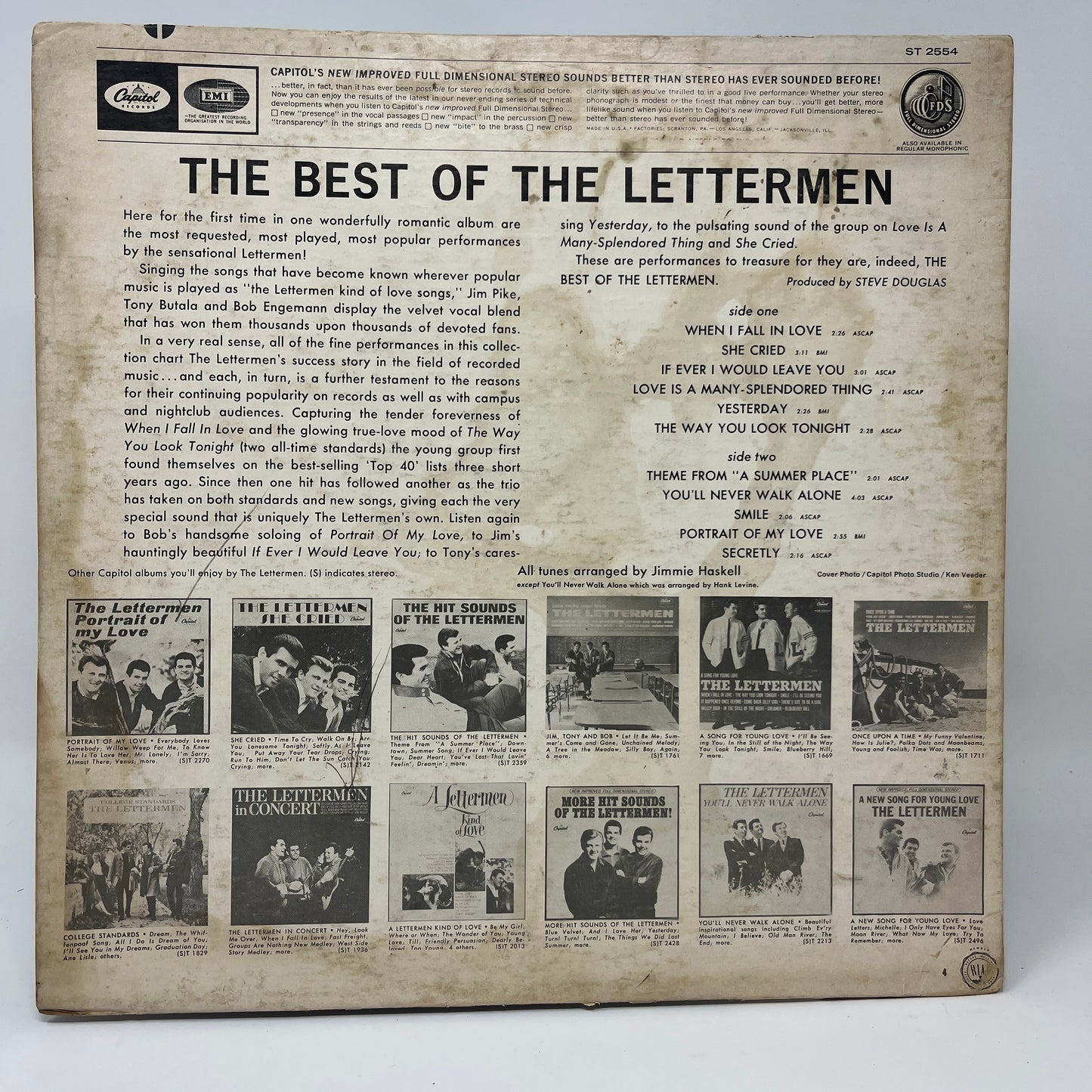 The Lettermen : The Best Of The Lettermen (LP,Compilation,Stereo)