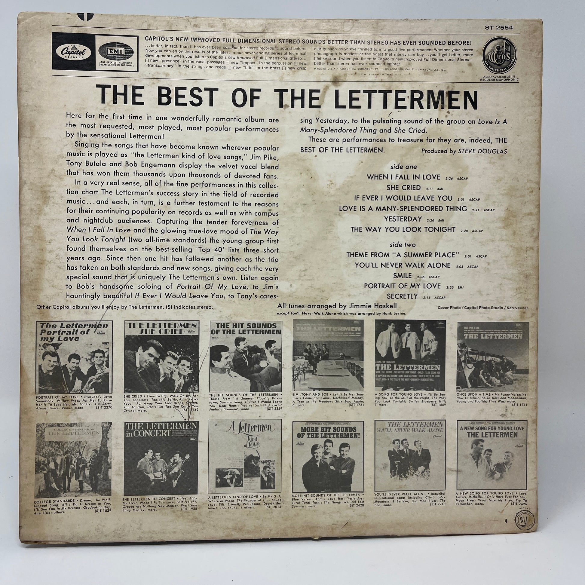 The Lettermen : The Best Of The Lettermen (LP,Compilation,Stereo)