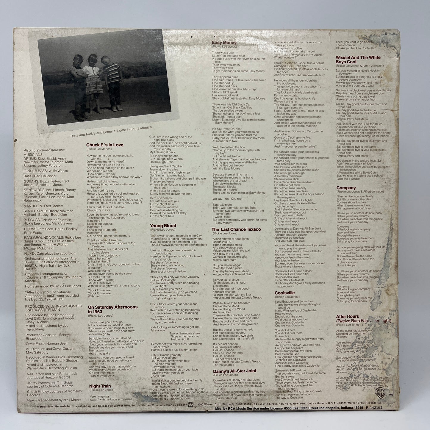 Rickie Lee Jones : Rickie Lee Jones (LP,Album,Club Edition)