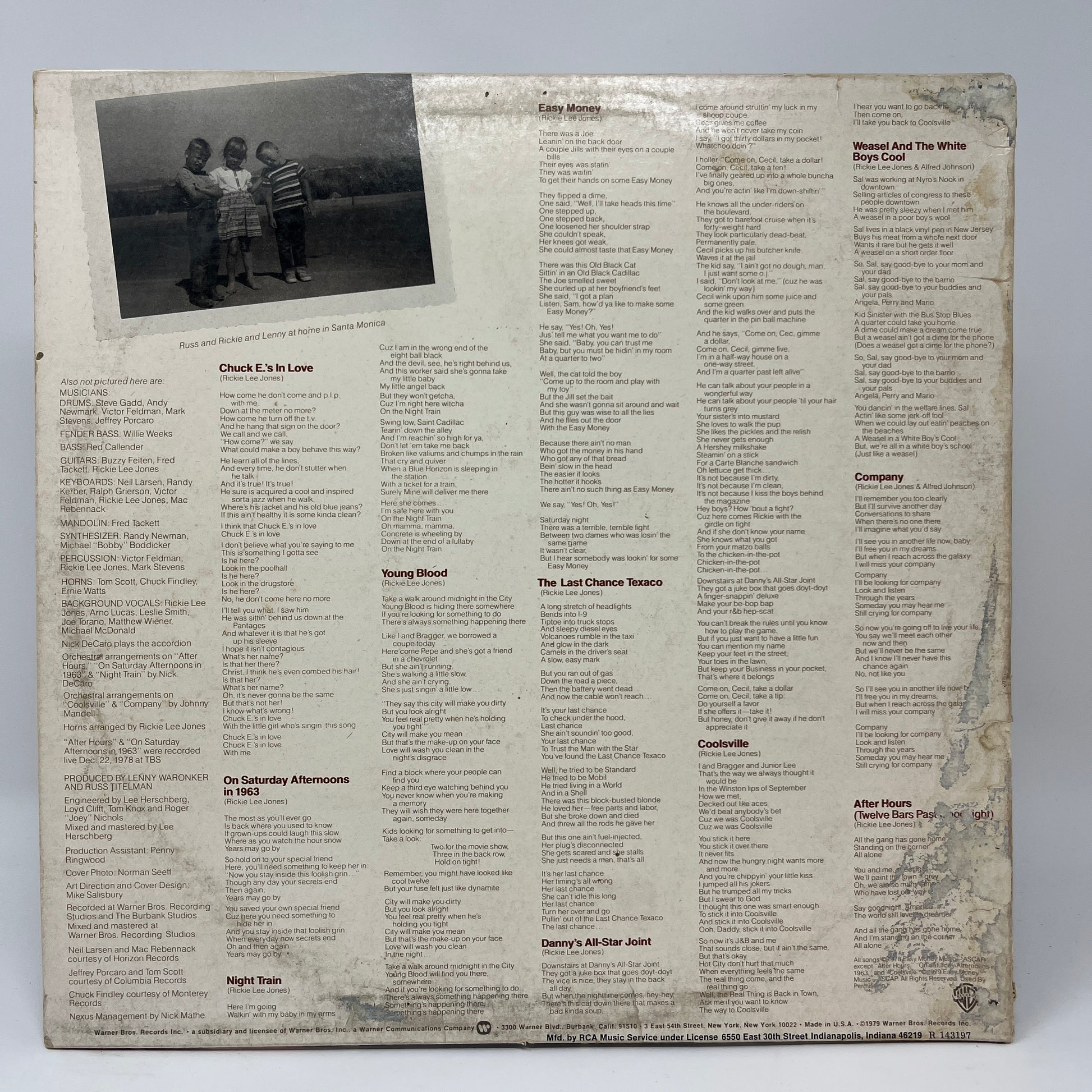 Rickie Lee Jones : Rickie Lee Jones (LP,Album,Club Edition)