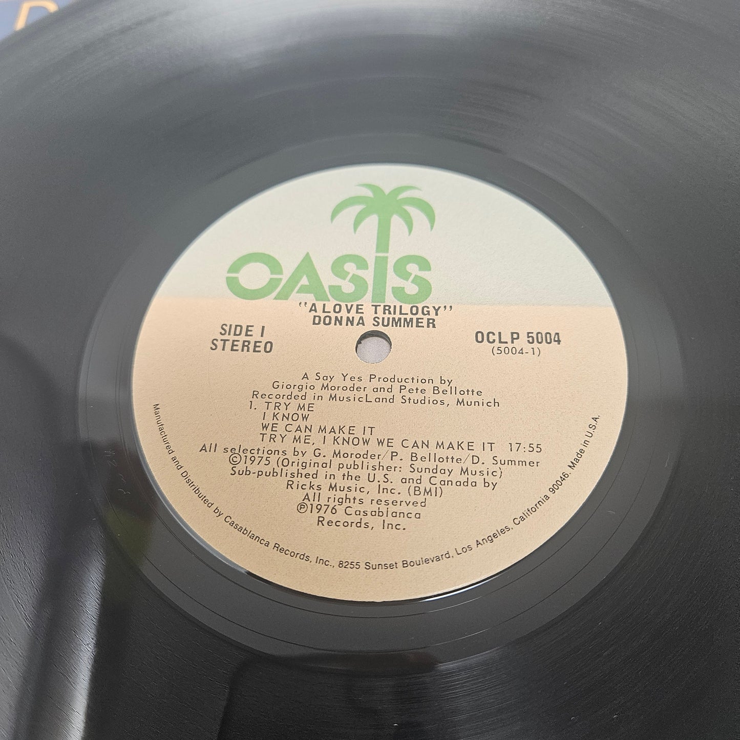 Donna Summer : A Love Trilogy (LP,Album,Partially Mixed,Stereo)