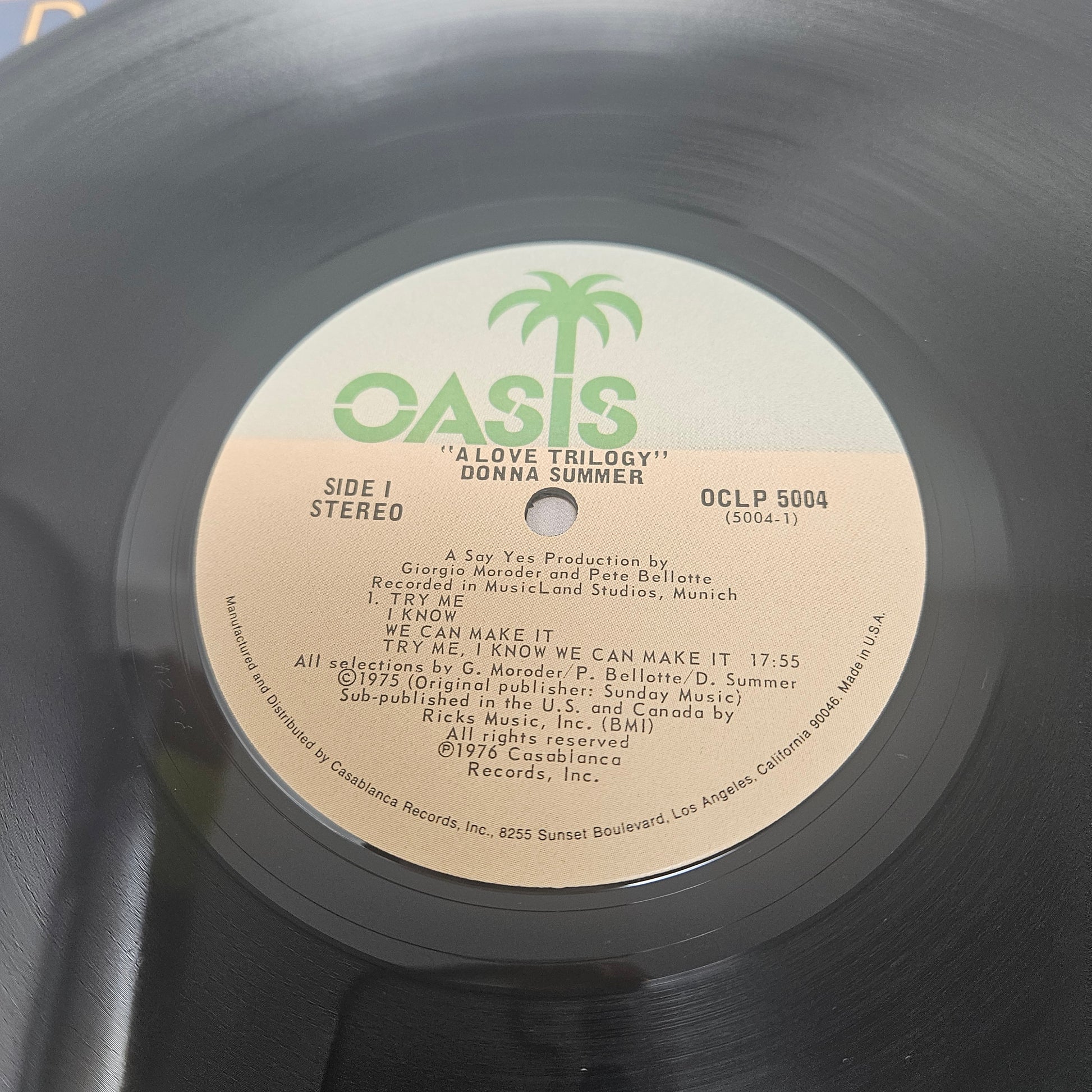 Donna Summer : A Love Trilogy (LP,Album,Partially Mixed,Stereo)