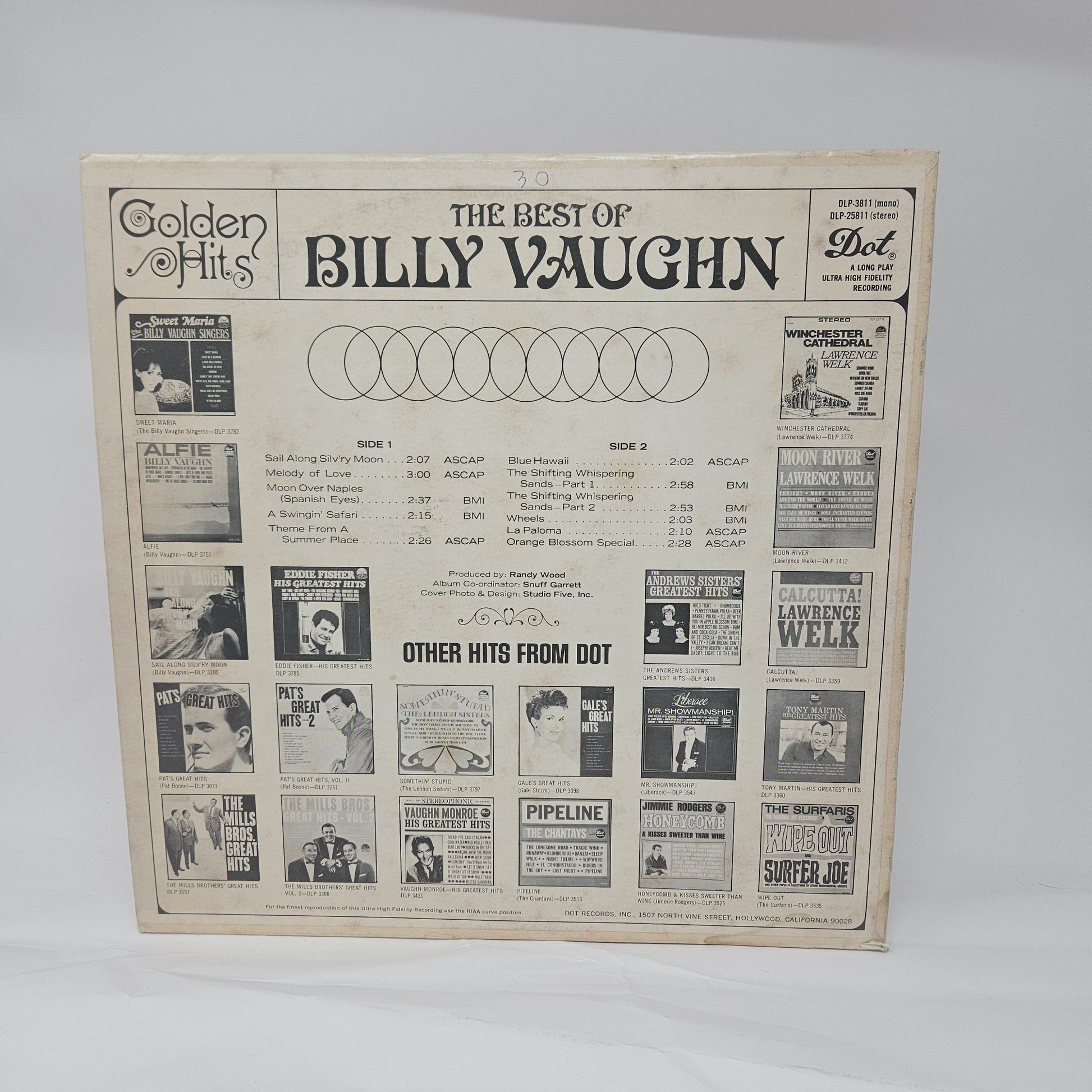 Billy Vaughn : Golden Hits: The Best Of Billy Vaughn (LP,Compilation,Stereo)