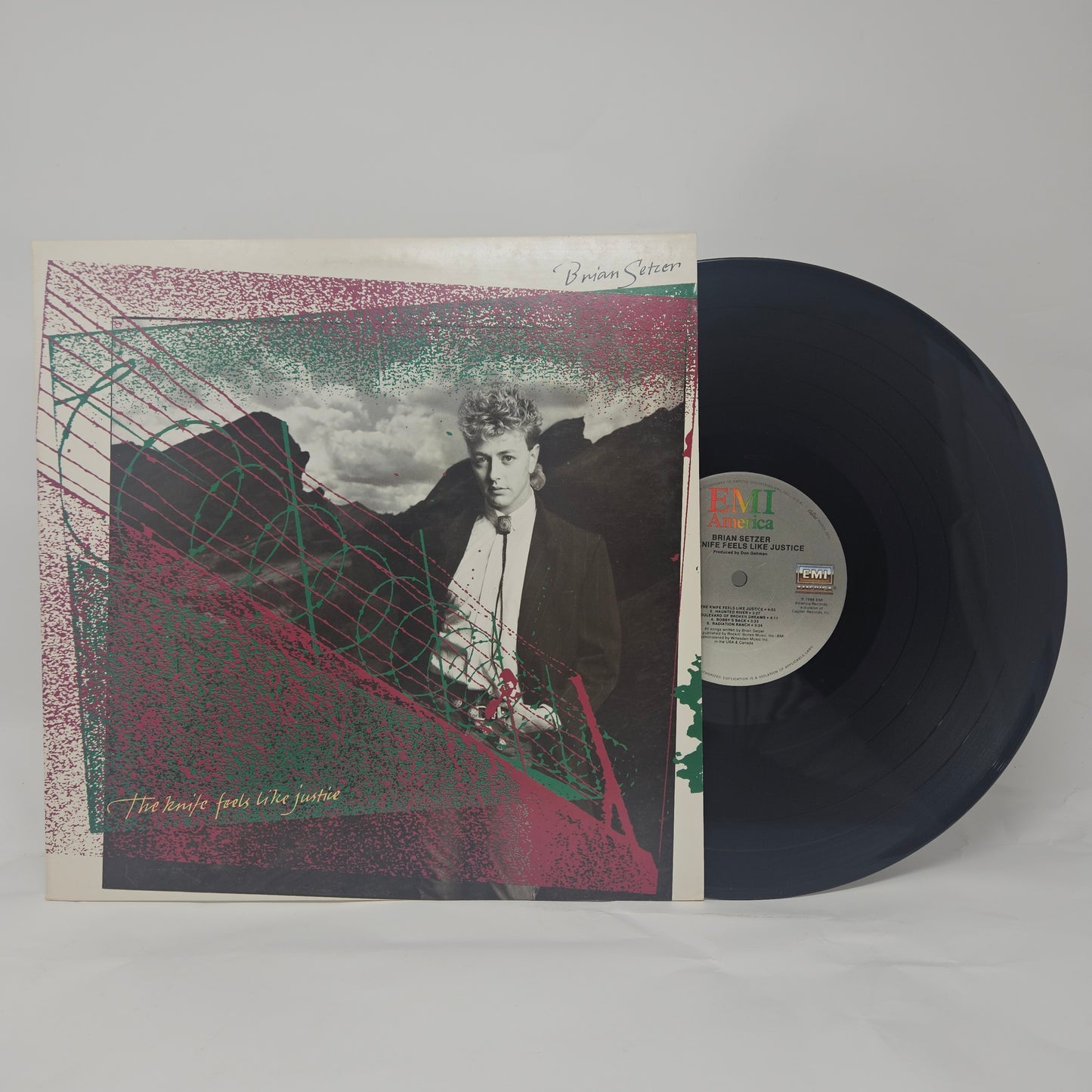 Brian Setzer : The Knife Feels Like Justice (LP,Album,Stereo)