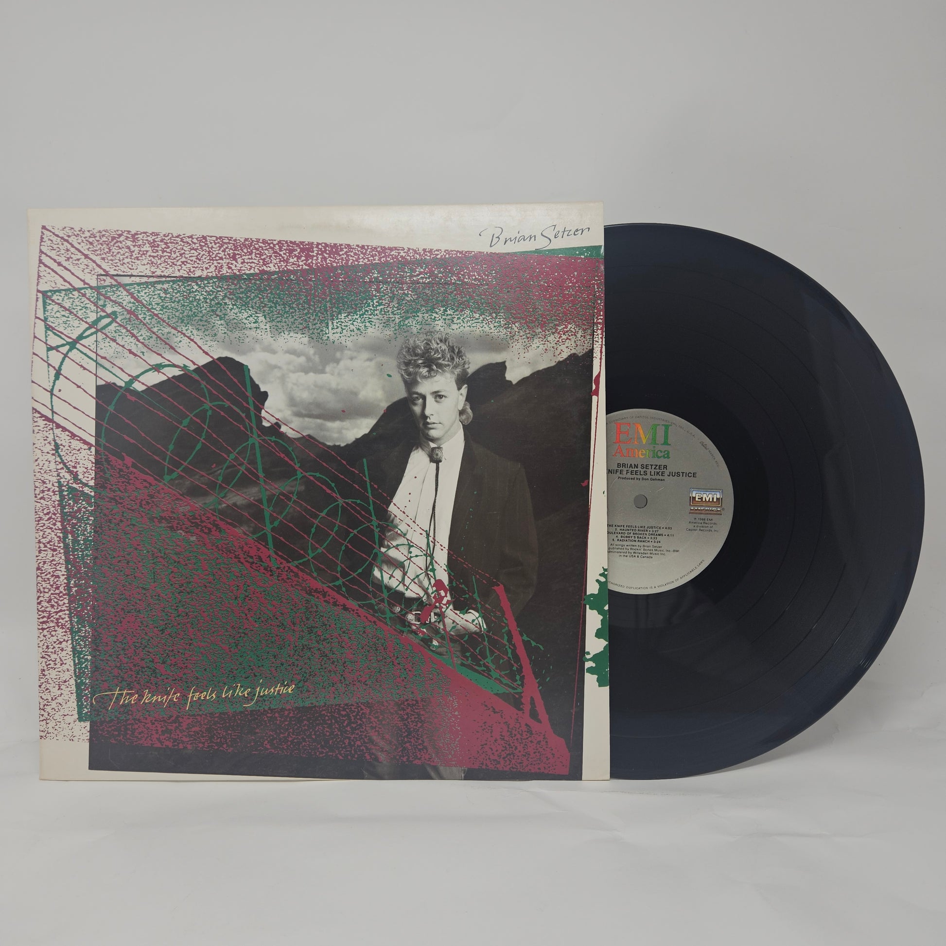 Brian Setzer : The Knife Feels Like Justice (LP,Album,Stereo)