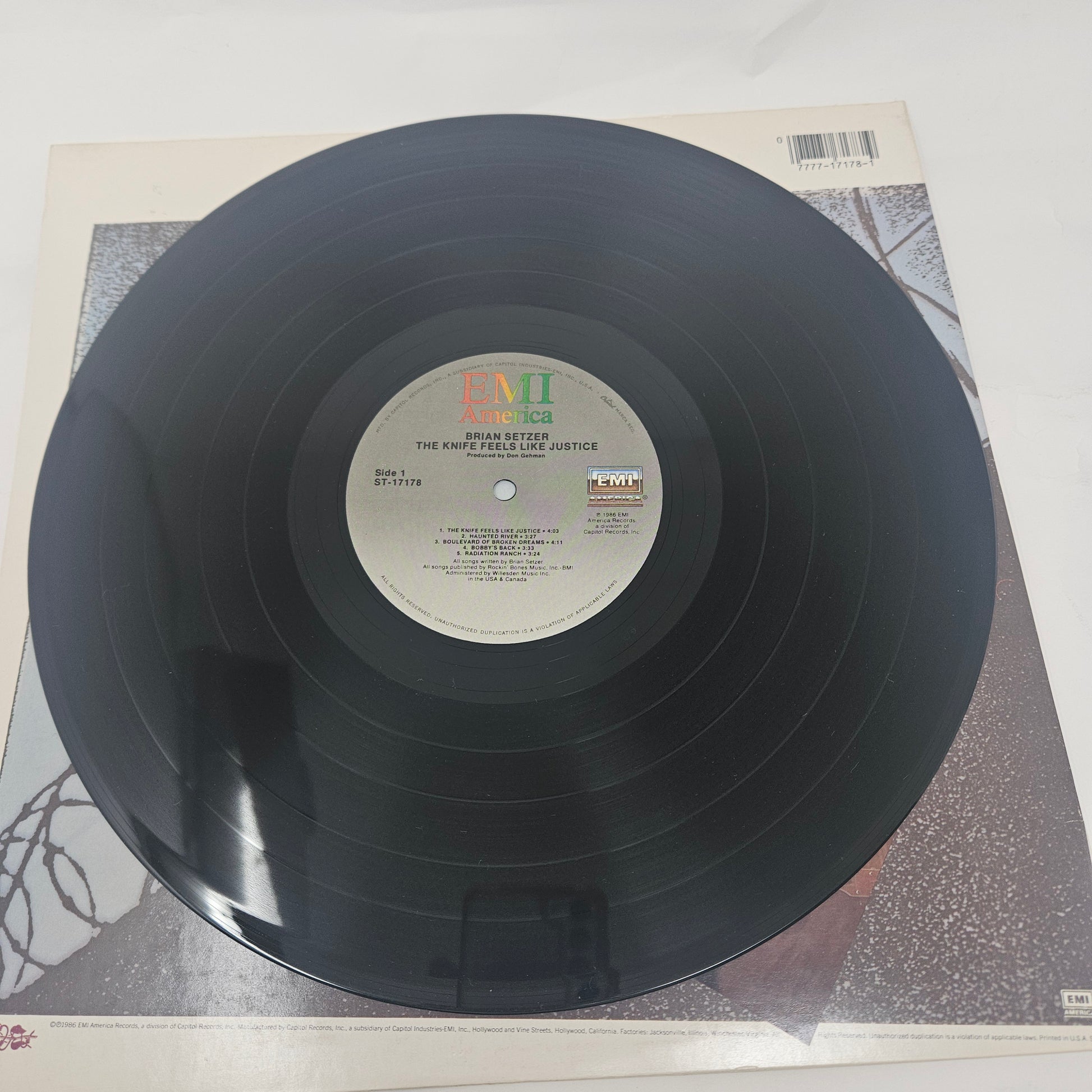 Brian Setzer : The Knife Feels Like Justice (LP,Album,Stereo)