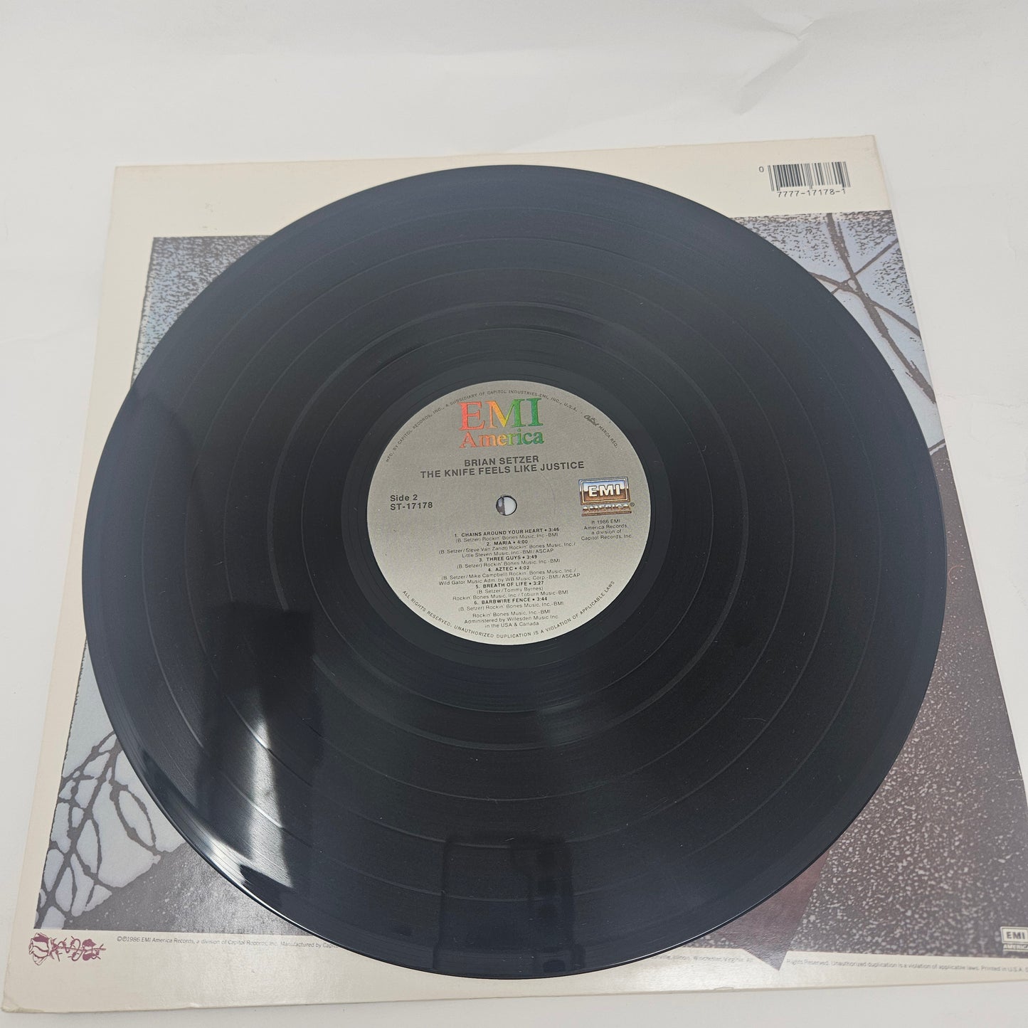 Brian Setzer : The Knife Feels Like Justice (LP,Album,Stereo)
