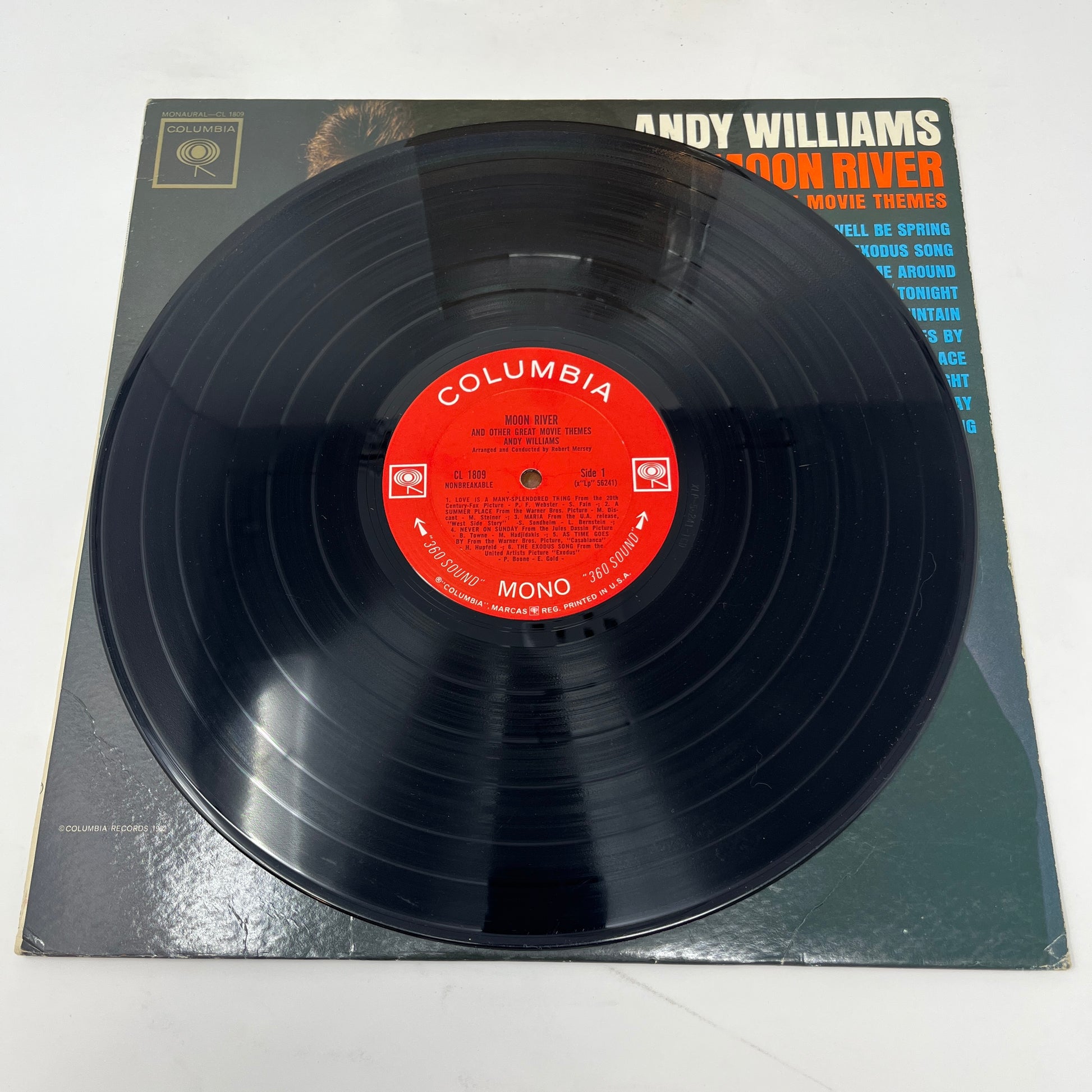 Andy Williams : Moon River & Other Great Movie Themes (LP,Repress,Mono)