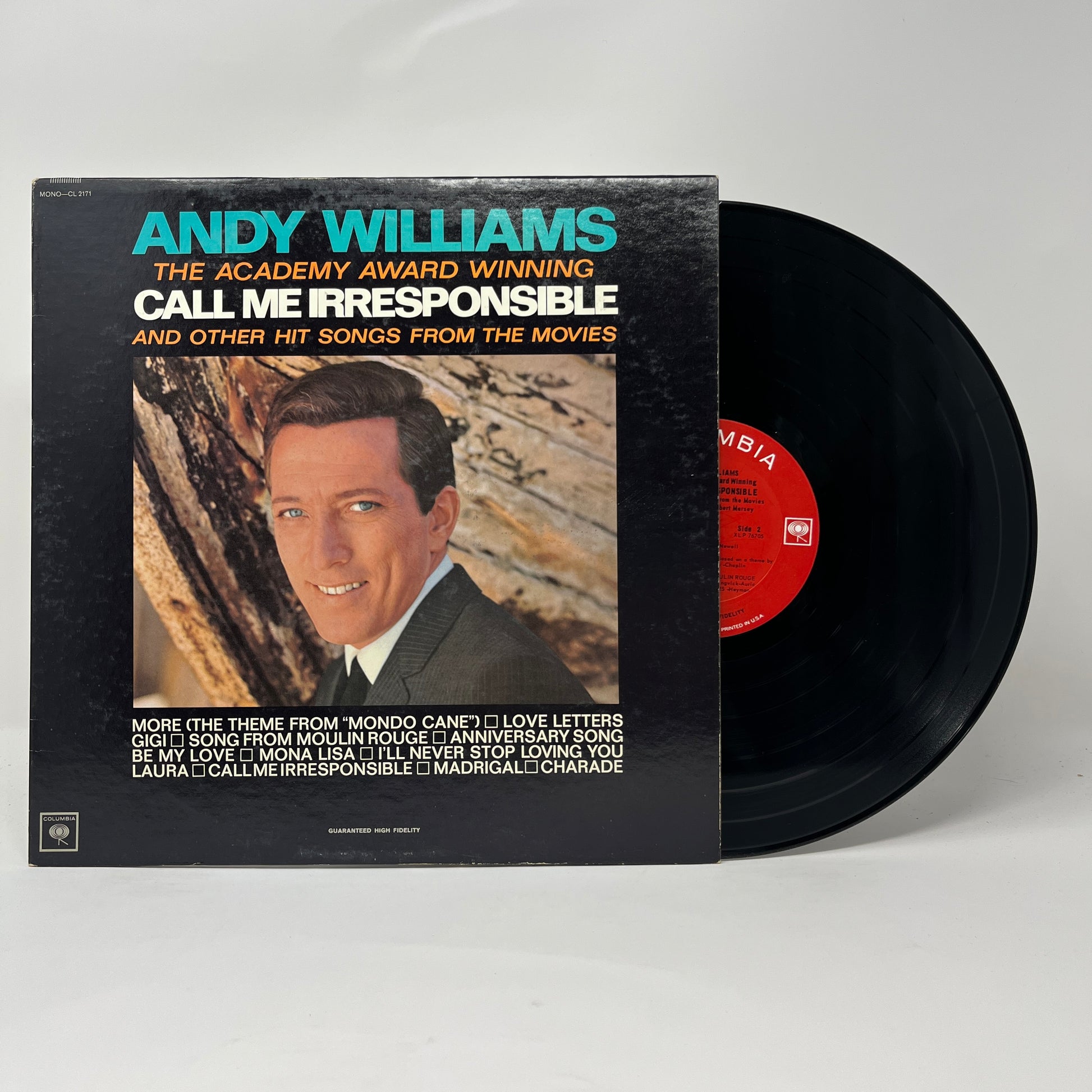 Andy Williams : Call Me Irresponsible And Other Hit Songs From The Movies (LP,Album,Mono)