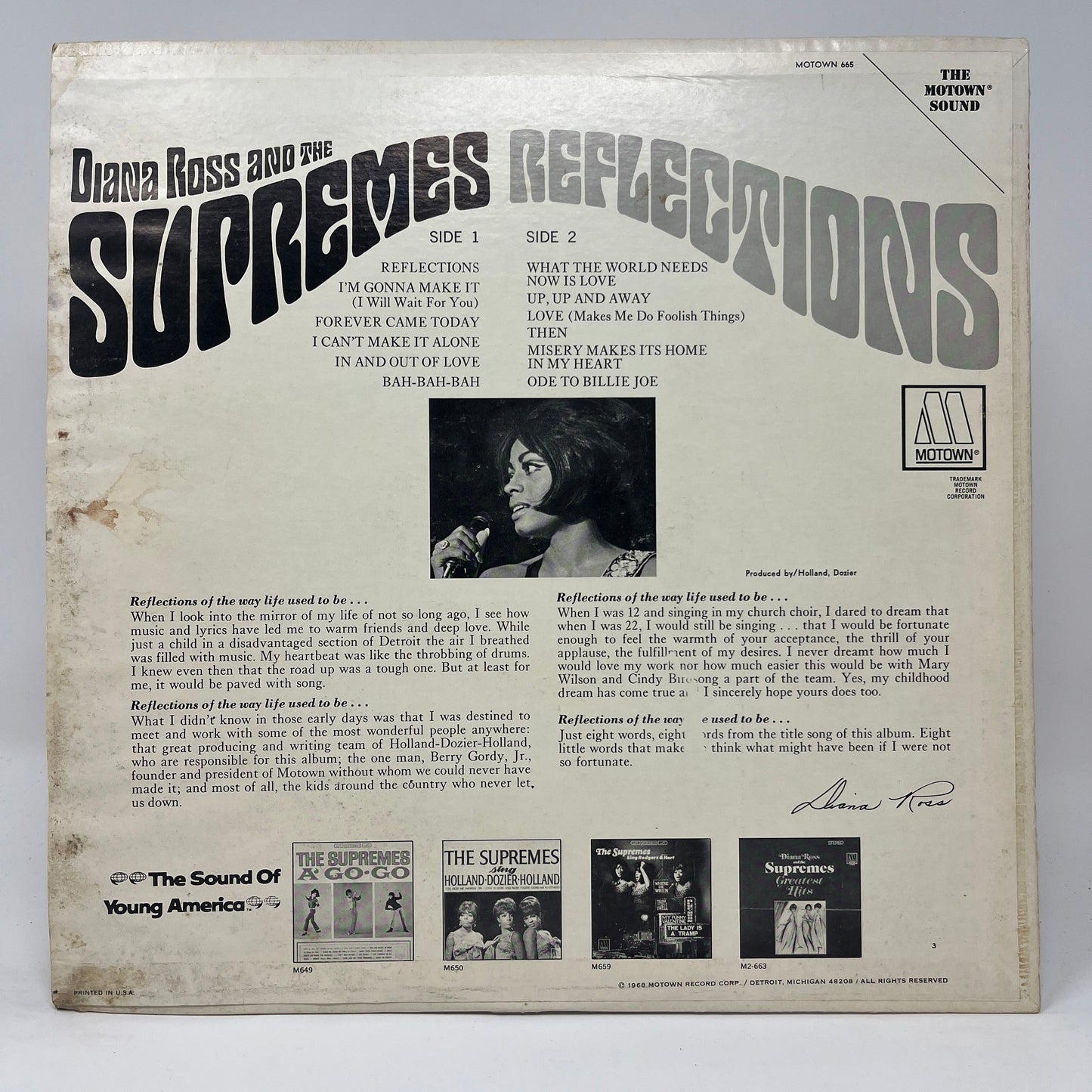 The Supremes : Reflections (LP,Album,Stereo)