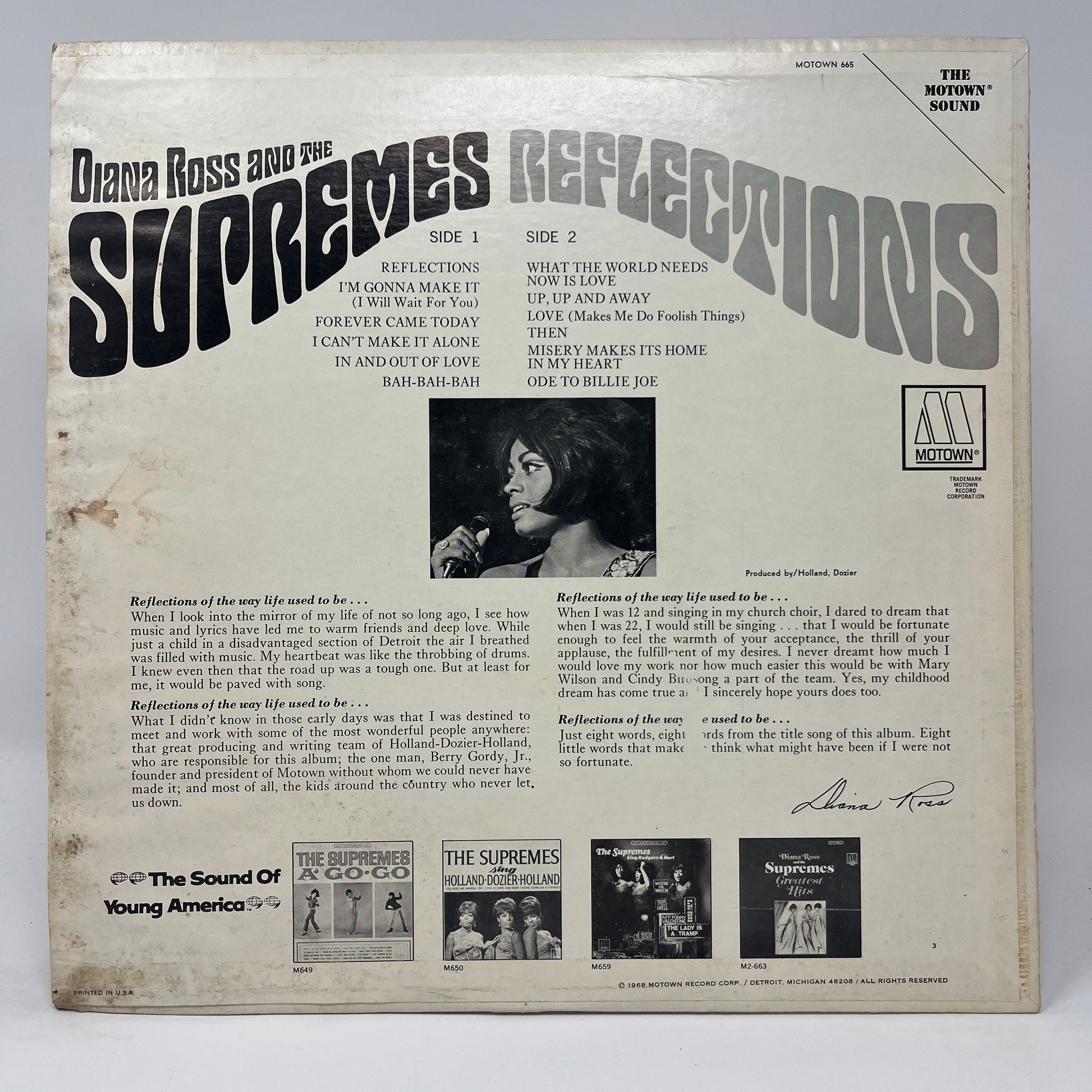 The Supremes : Reflections (LP,Album,Stereo)