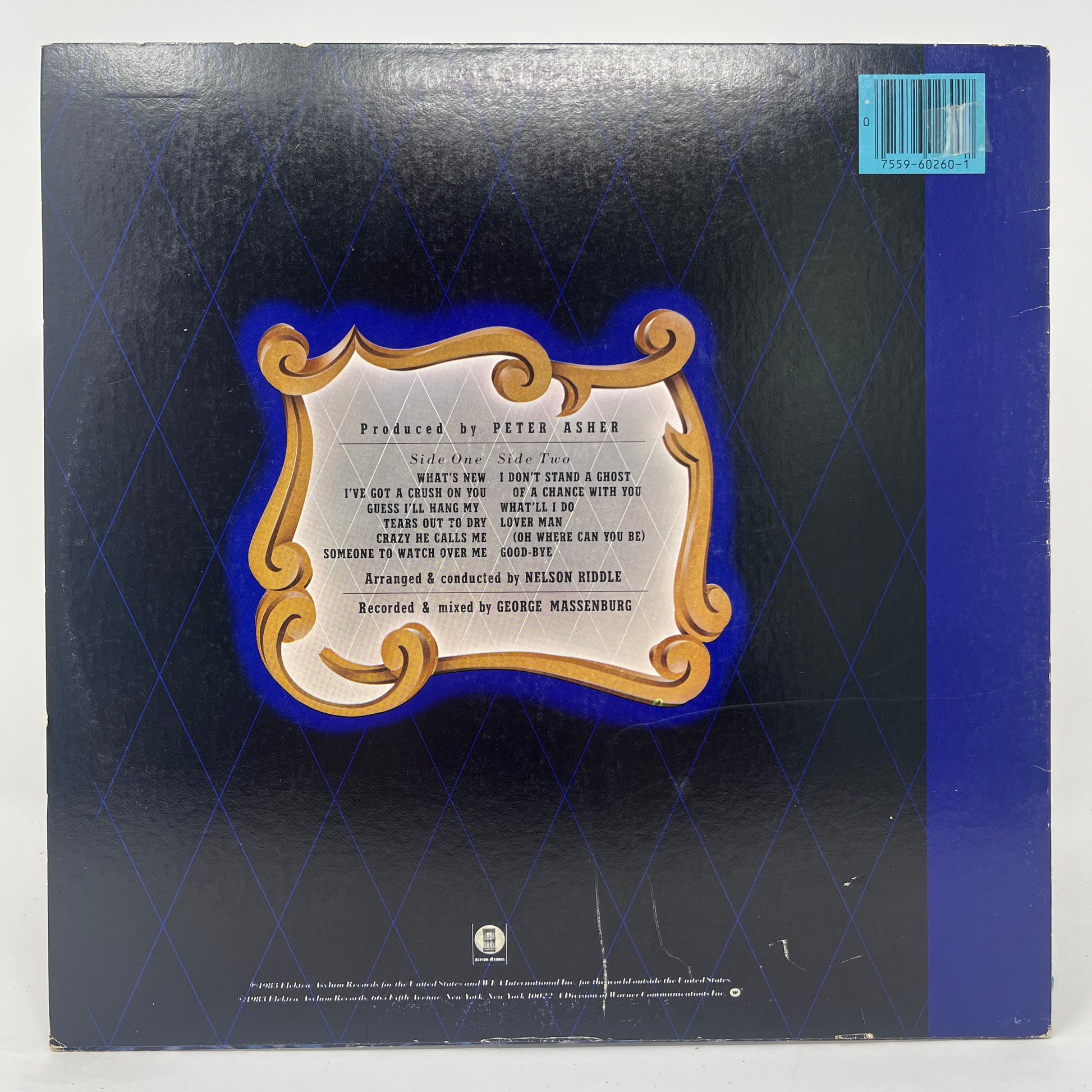 Linda Ronstadt & Nelson Riddle And His Orchestra : What's New (LP,Album,Stereo)