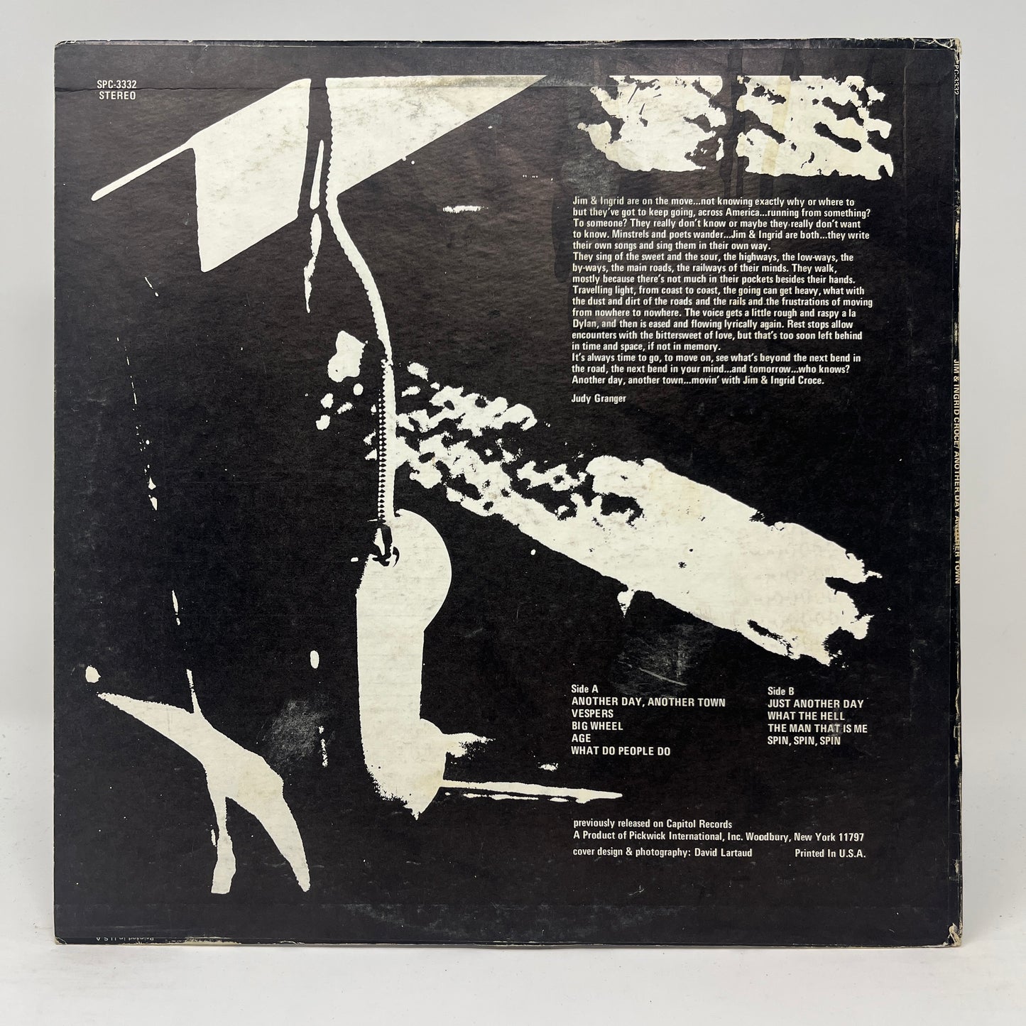 Jim & Ingrid Croce : Another Day, Another Town (LP,Album)