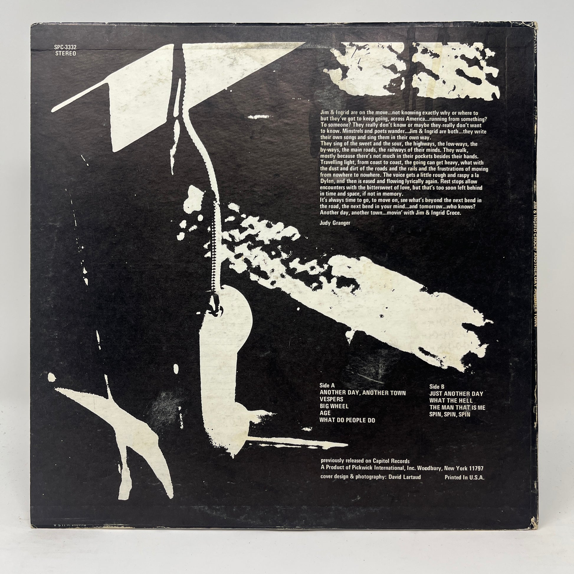 Jim & Ingrid Croce : Another Day, Another Town (LP,Album)