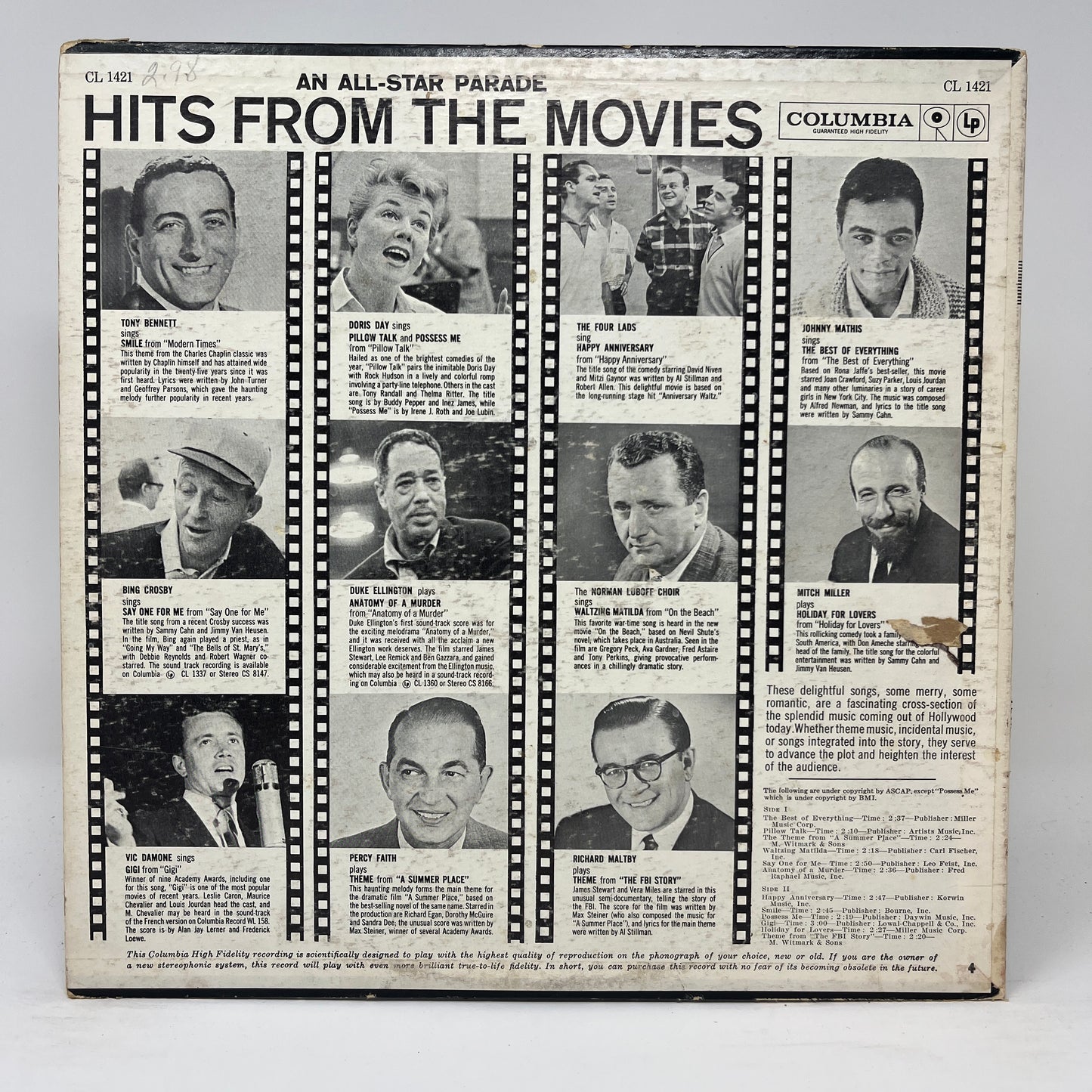 Various : An All-star Parade Hits From The Movies (LP,Compilation)