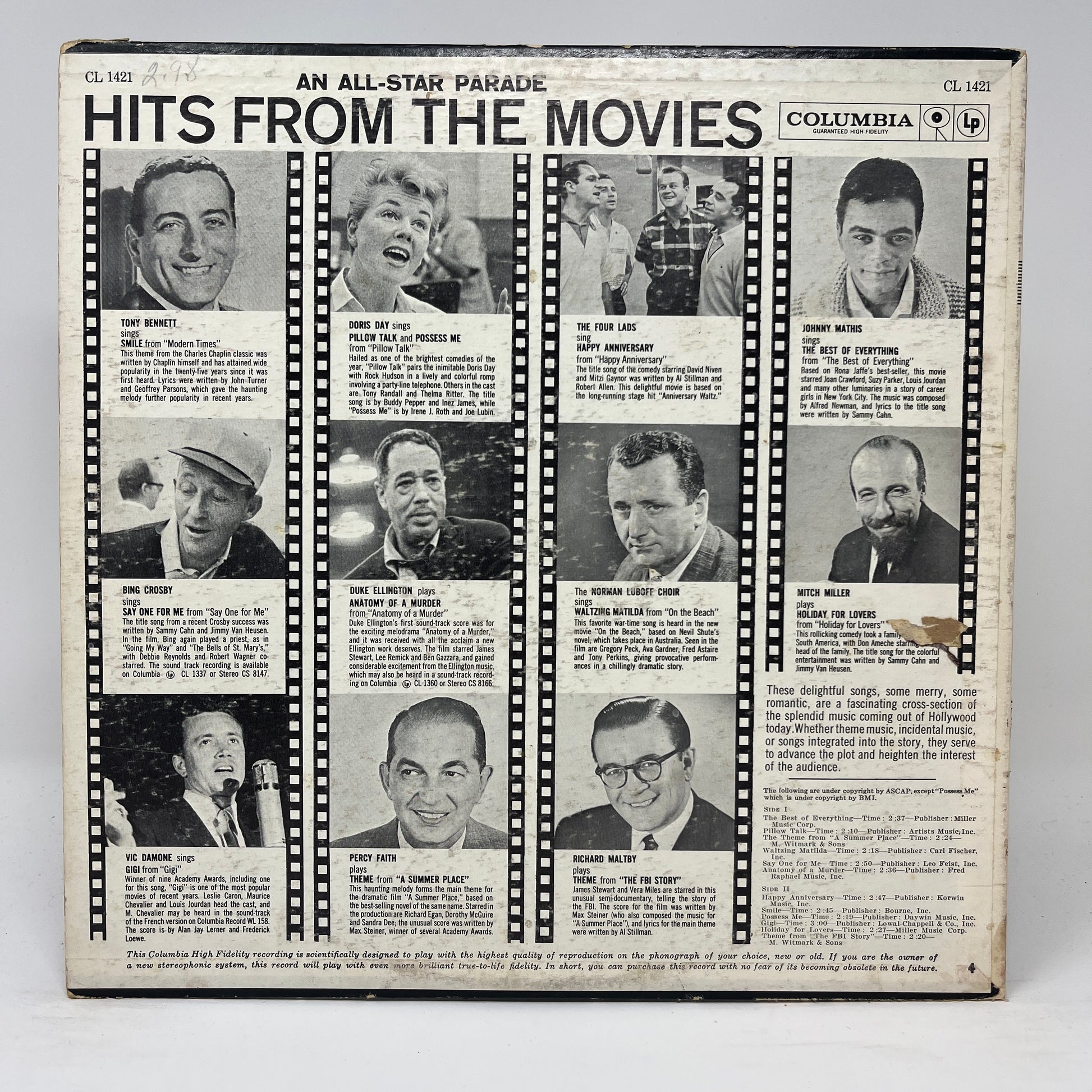 Various : An All-star Parade Hits From The Movies (LP,Compilation)