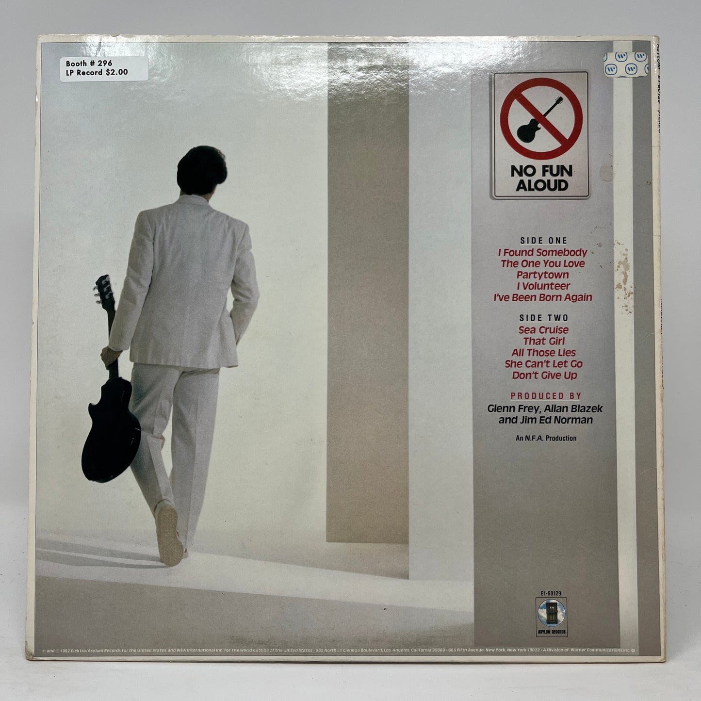 Glenn Frey : No Fun Aloud (LP,Album,Stereo)