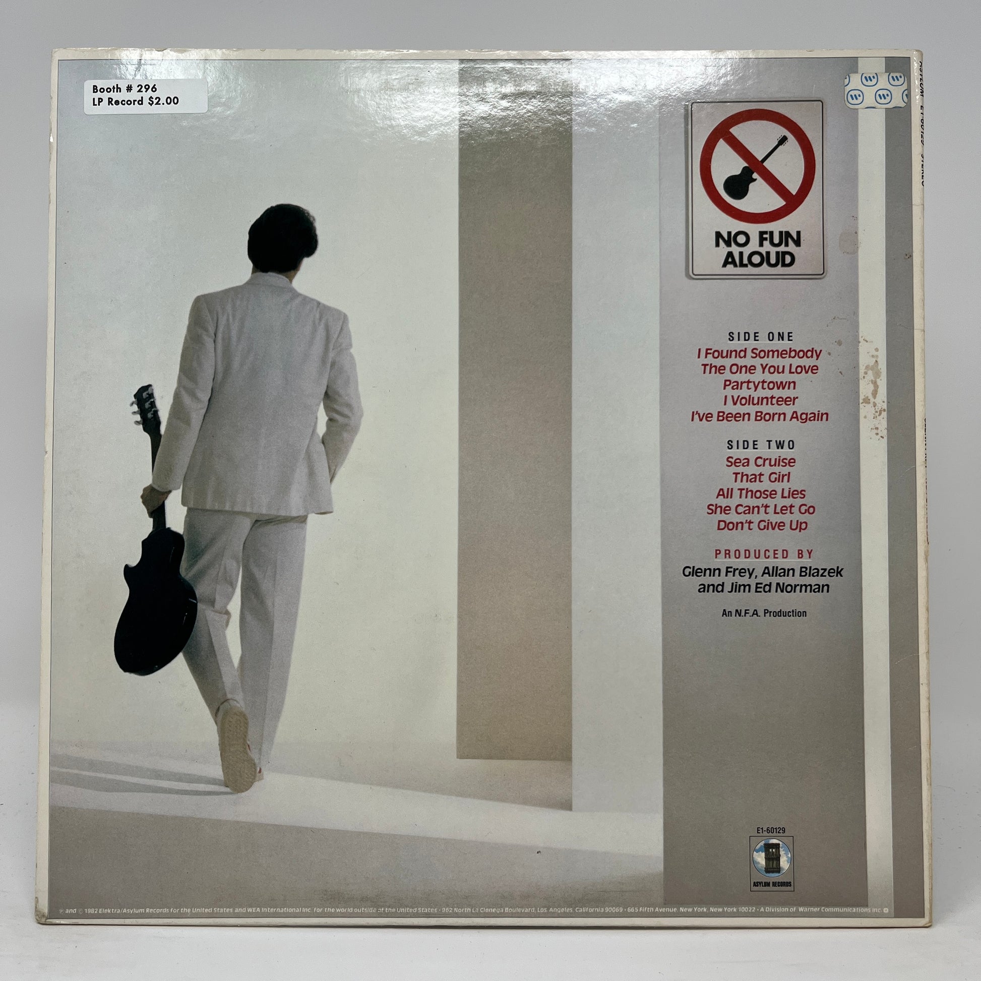 Glenn Frey : No Fun Aloud (LP,Album,Stereo)