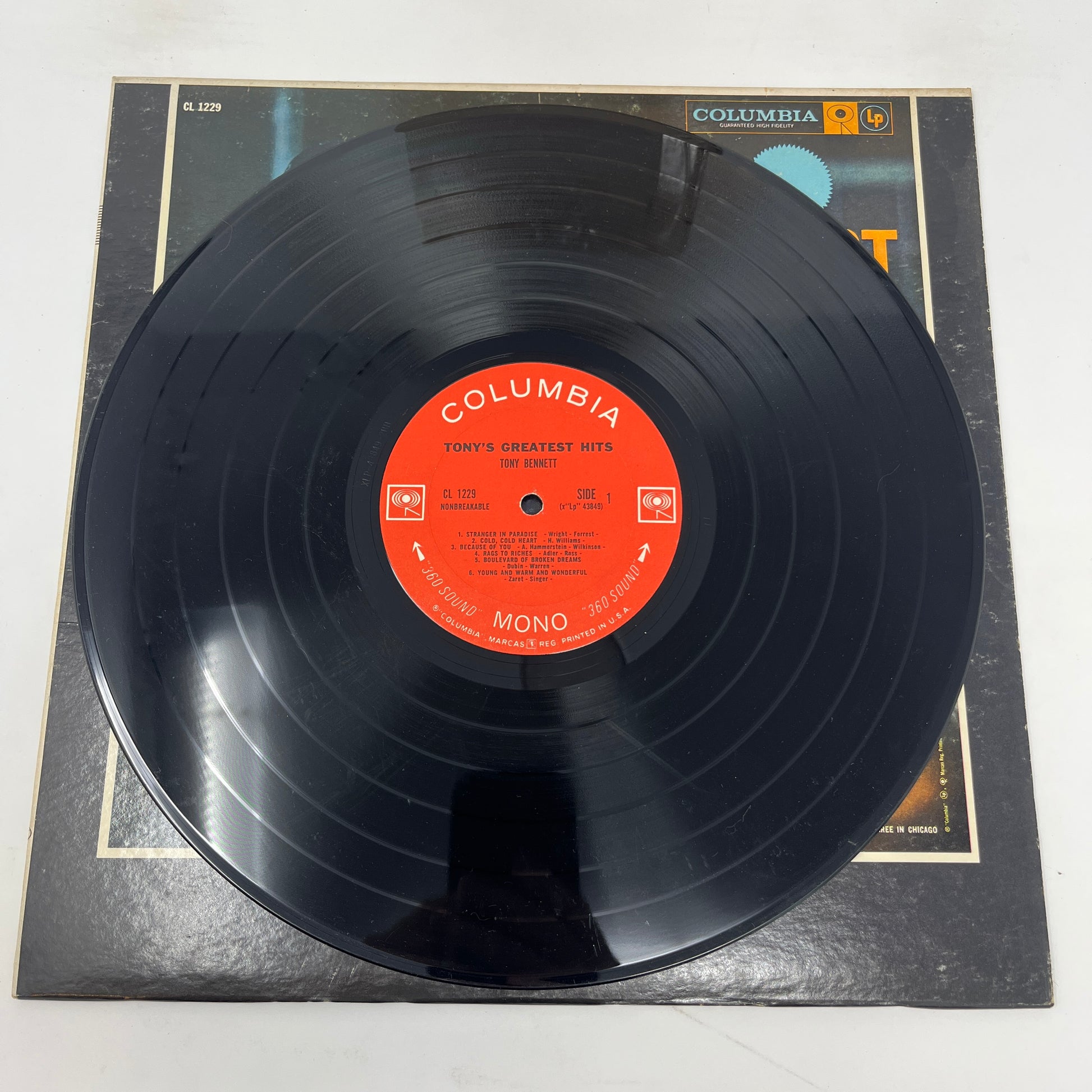 Tony Bennett : Tony's Greatest Hits (LP,Compilation,Reissue,Mono)