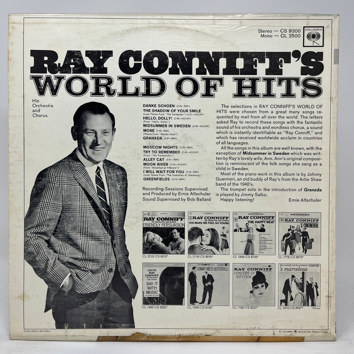 Ray Conniff And His Orchestra & Chorus : Ray Conniff's World Of Hits (LP,Album,Mono)