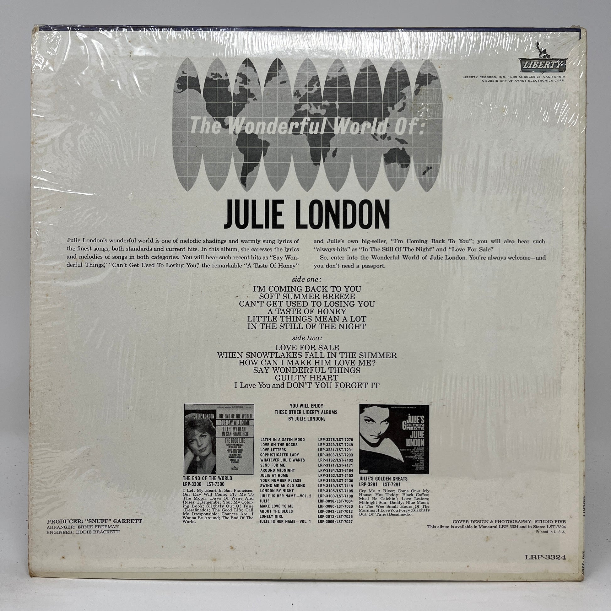 Julie London : The Wonderful World Of Julie London (LP,Album,Mono)