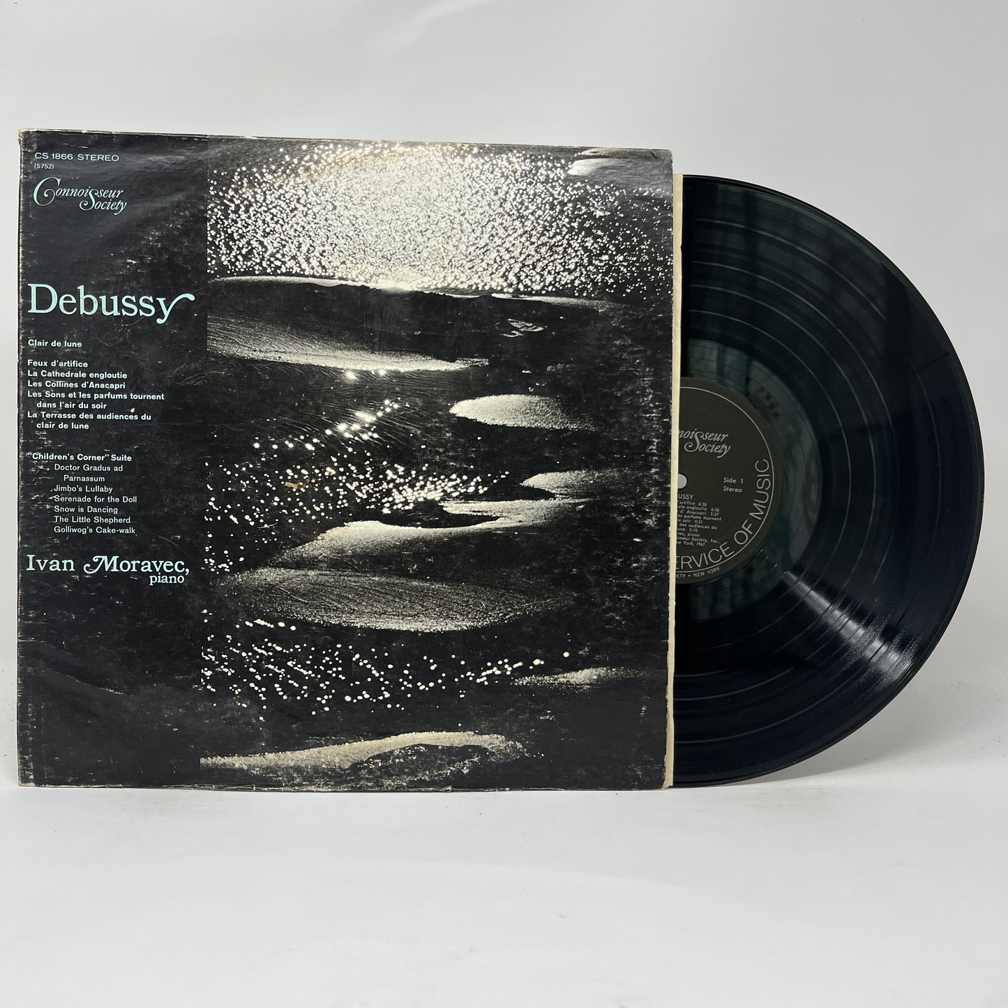 Claude Debussy - Ivan Moravec : Feux D'artifice / La Cathedrale Engloutie / Les Collines D'Anacapri / Les Sons Et Les Parfums Tournent Dans L'air Du Soir / La Terrasse Des Audiences Du Clair De Lune / "Children's Corner" Suite / Clair De Lune (LP,Album,Reissue,Stereo)