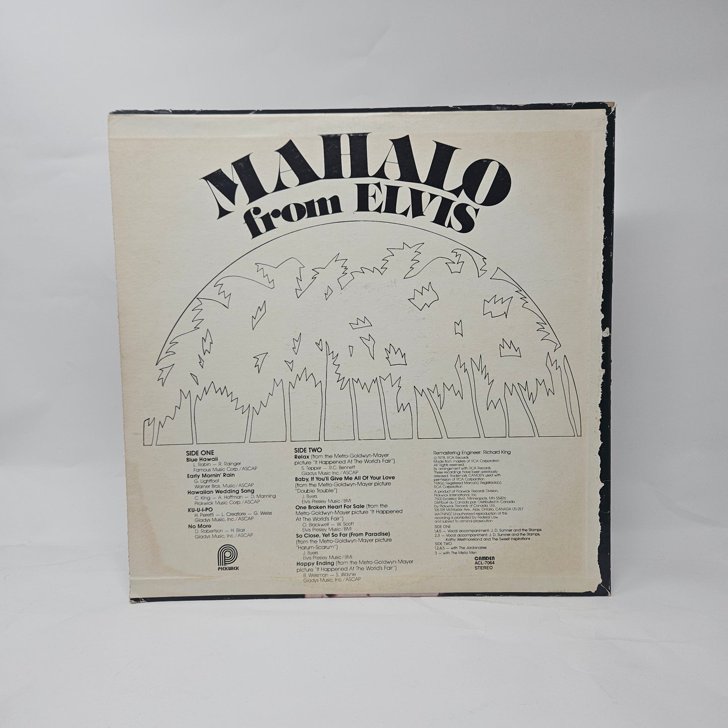 Elvis Presley : Mahalo From Elvis (LP,Compilation,Stereo)