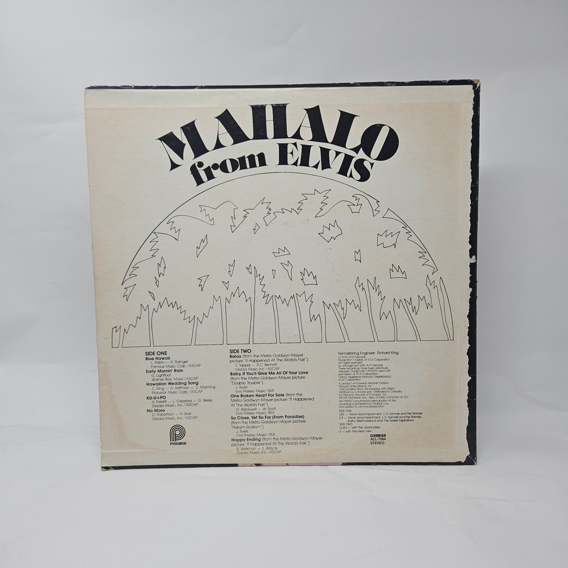 Elvis Presley : Mahalo From Elvis (LP,Compilation,Stereo)