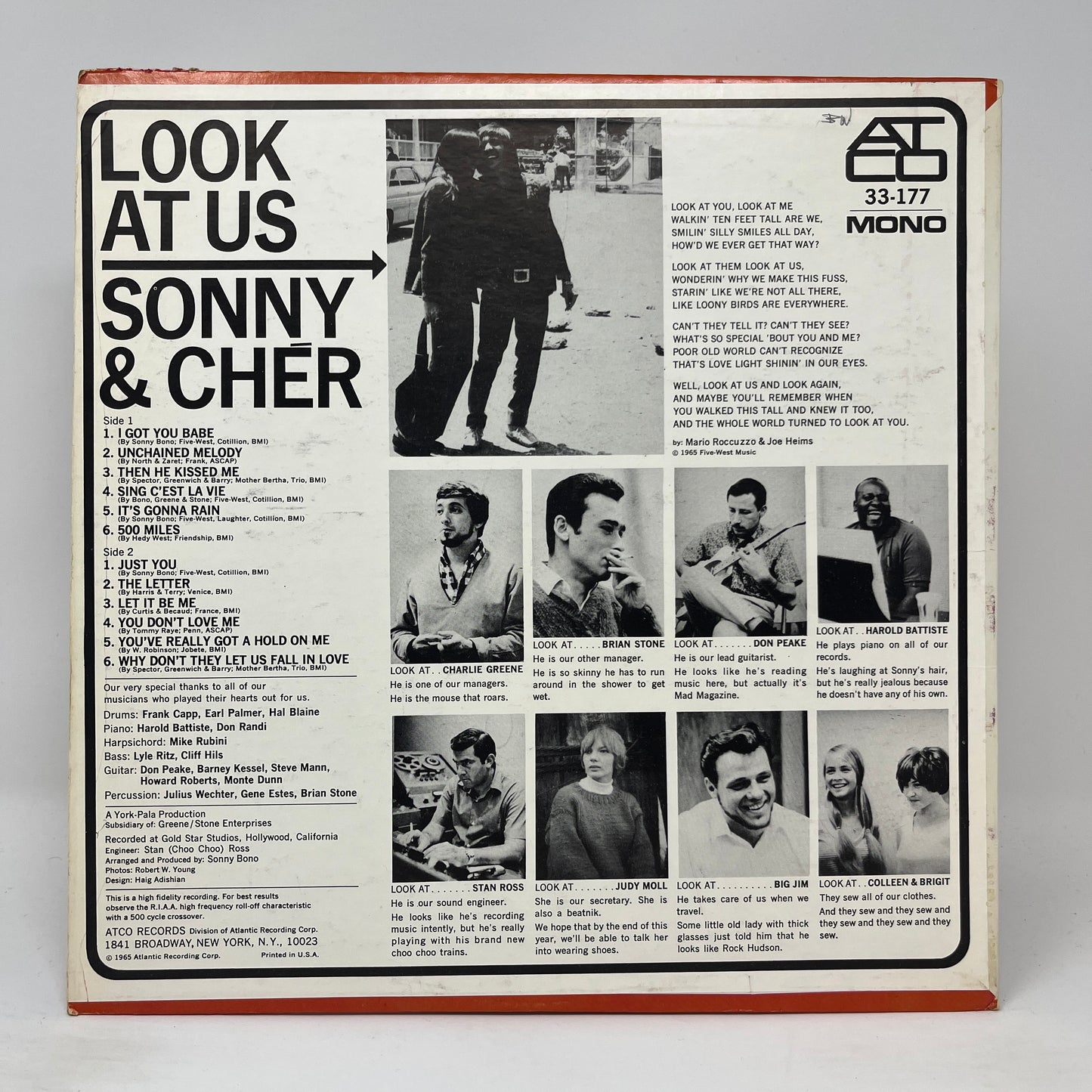Sonny & Cher : Look At Us (LP,Album,Mono)