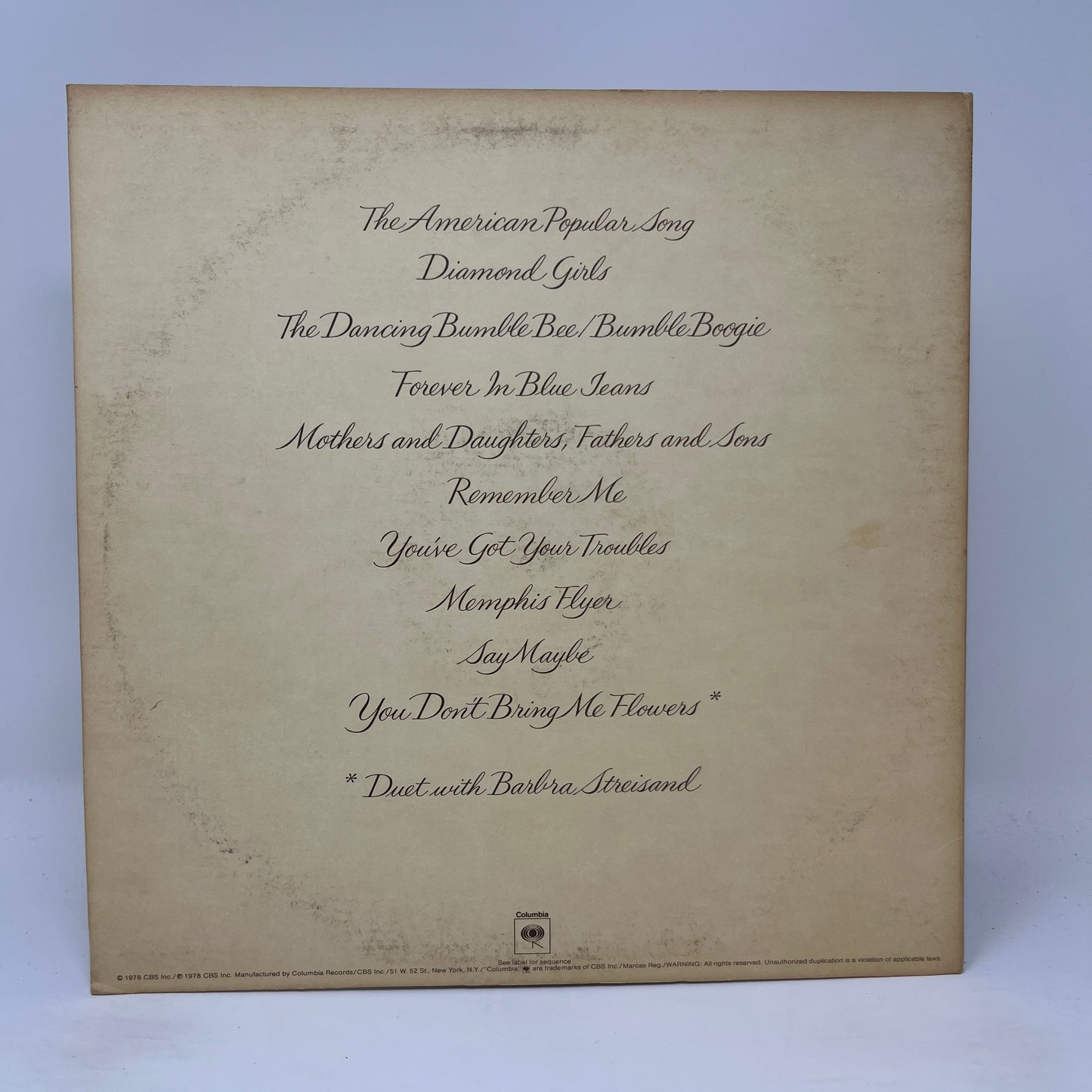 Neil Diamond : You Don't Bring Me Flowers (LP,Album)